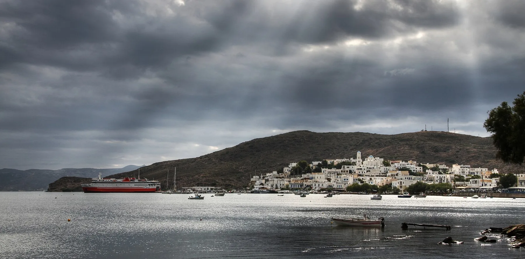 Travel view of Adamas, Greece