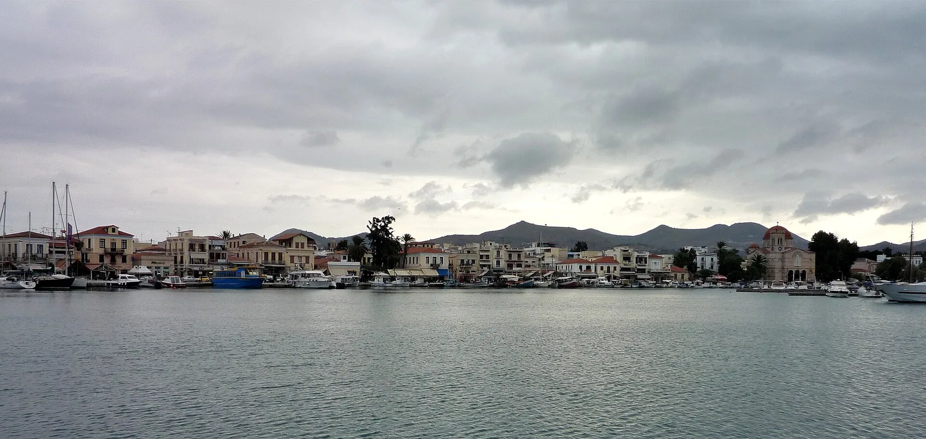 Travel view of Aegina Town, Greece