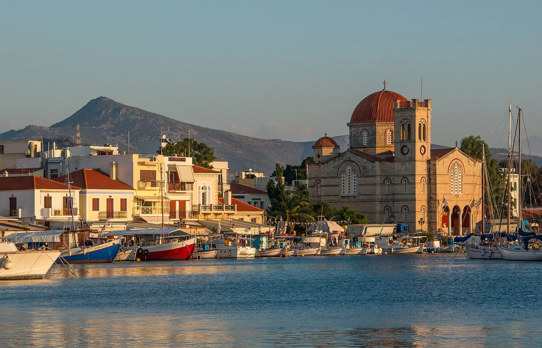 Travel view of Aegina, Greece