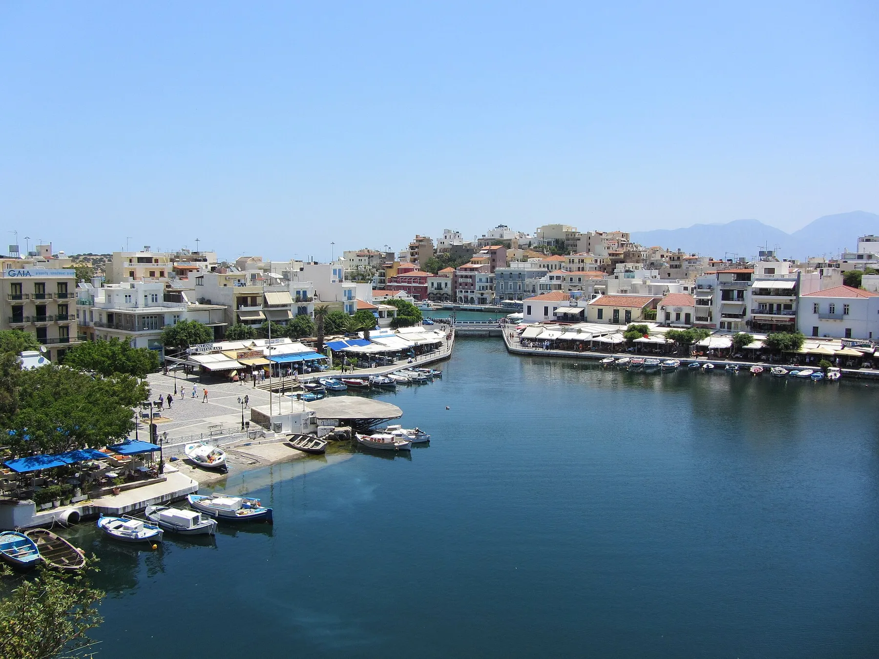 Travel view of Agios Nikolaos, Greece