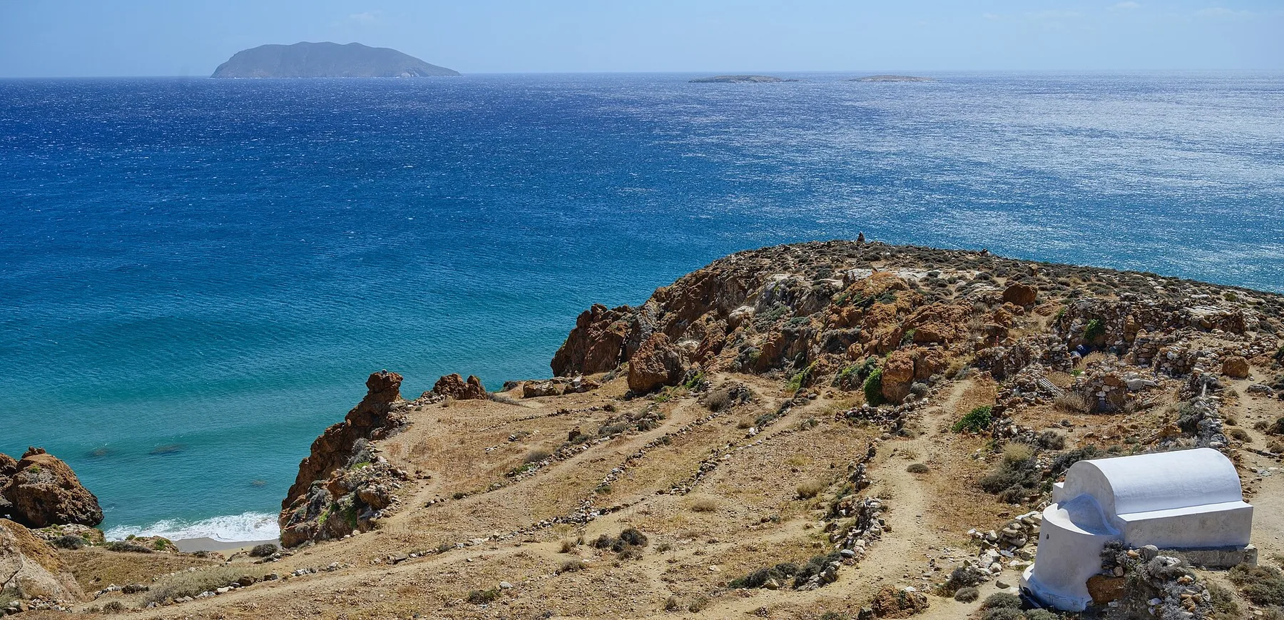 Travel view of Anafi, Greece