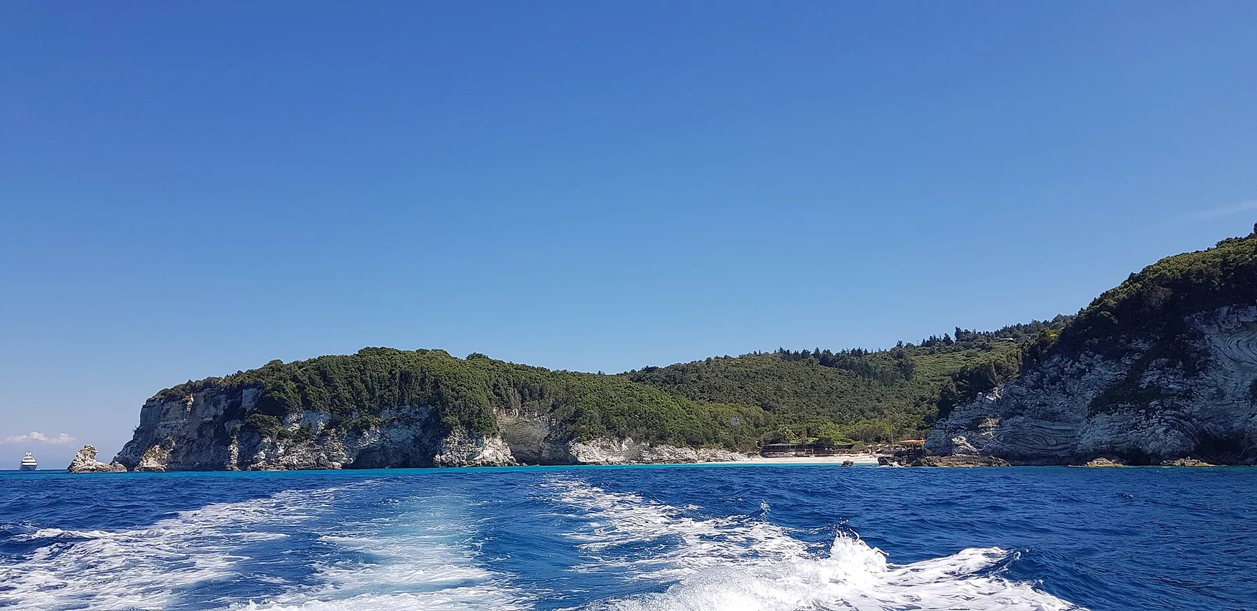 Travel view of Antipaxos, Greece