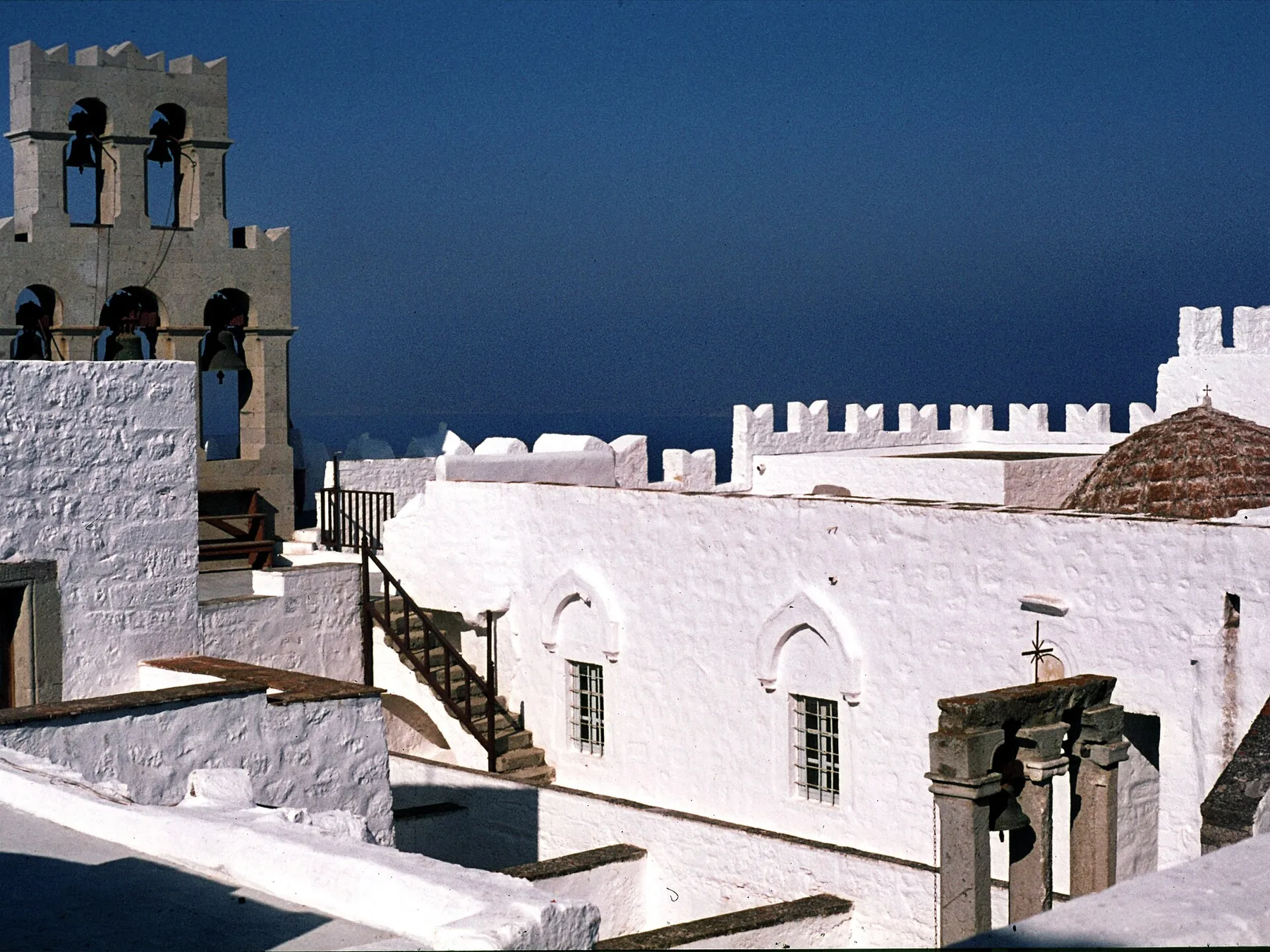 Travel view of Chora, Patmos, Greece