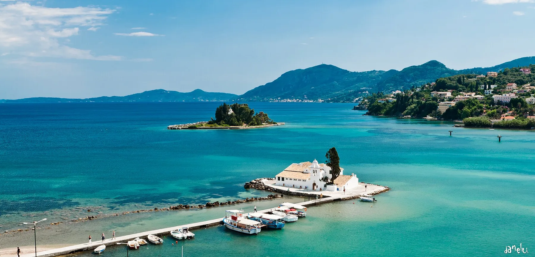 Travel view of Corfu, Greece