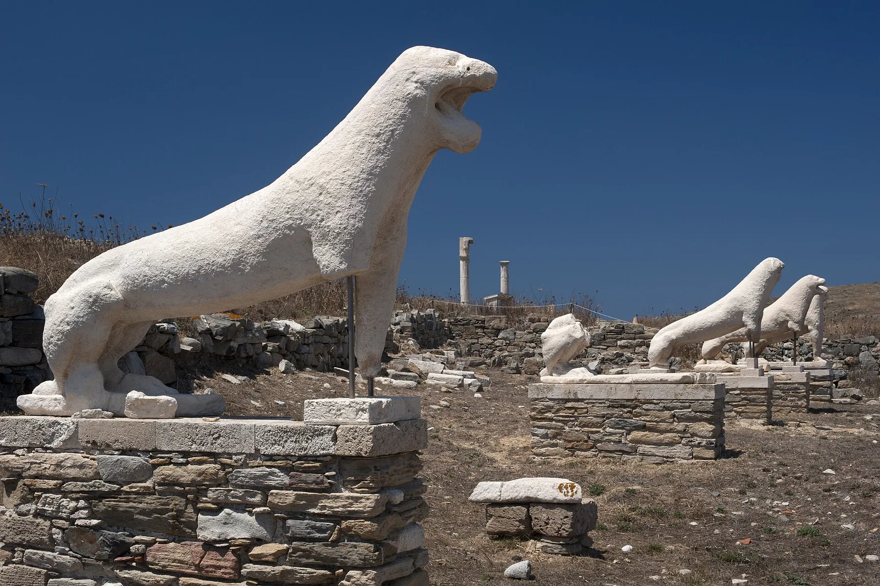 Travel view of Delos, Greece
