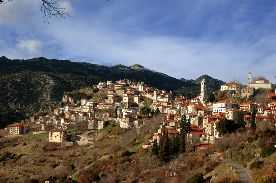 Travel view of Dimitsana, Greece