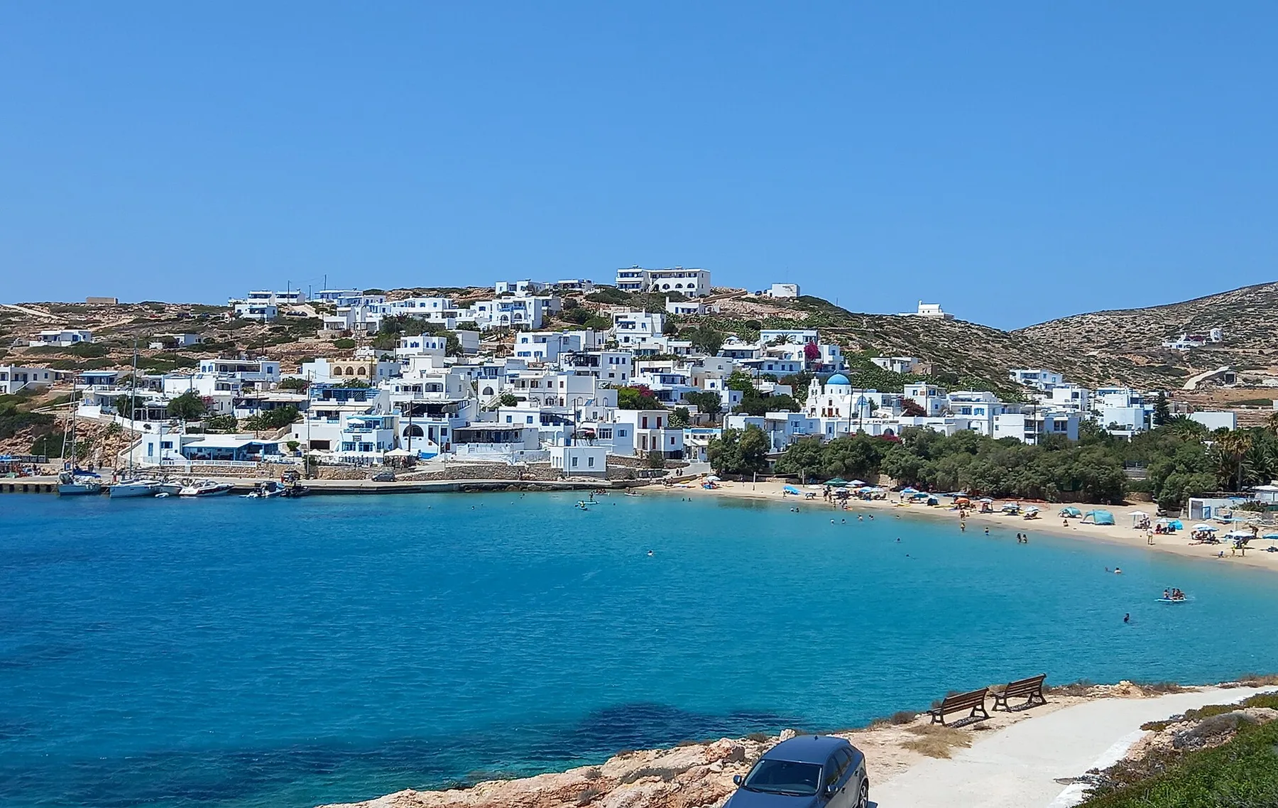 Travel view of Donousa, Greece