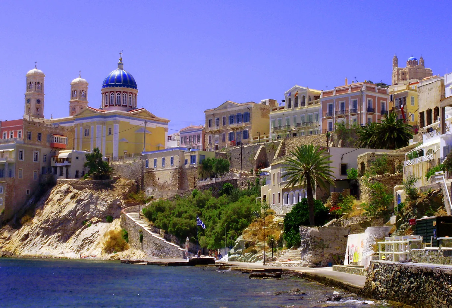 Travel view of Ermoupoli, Greece