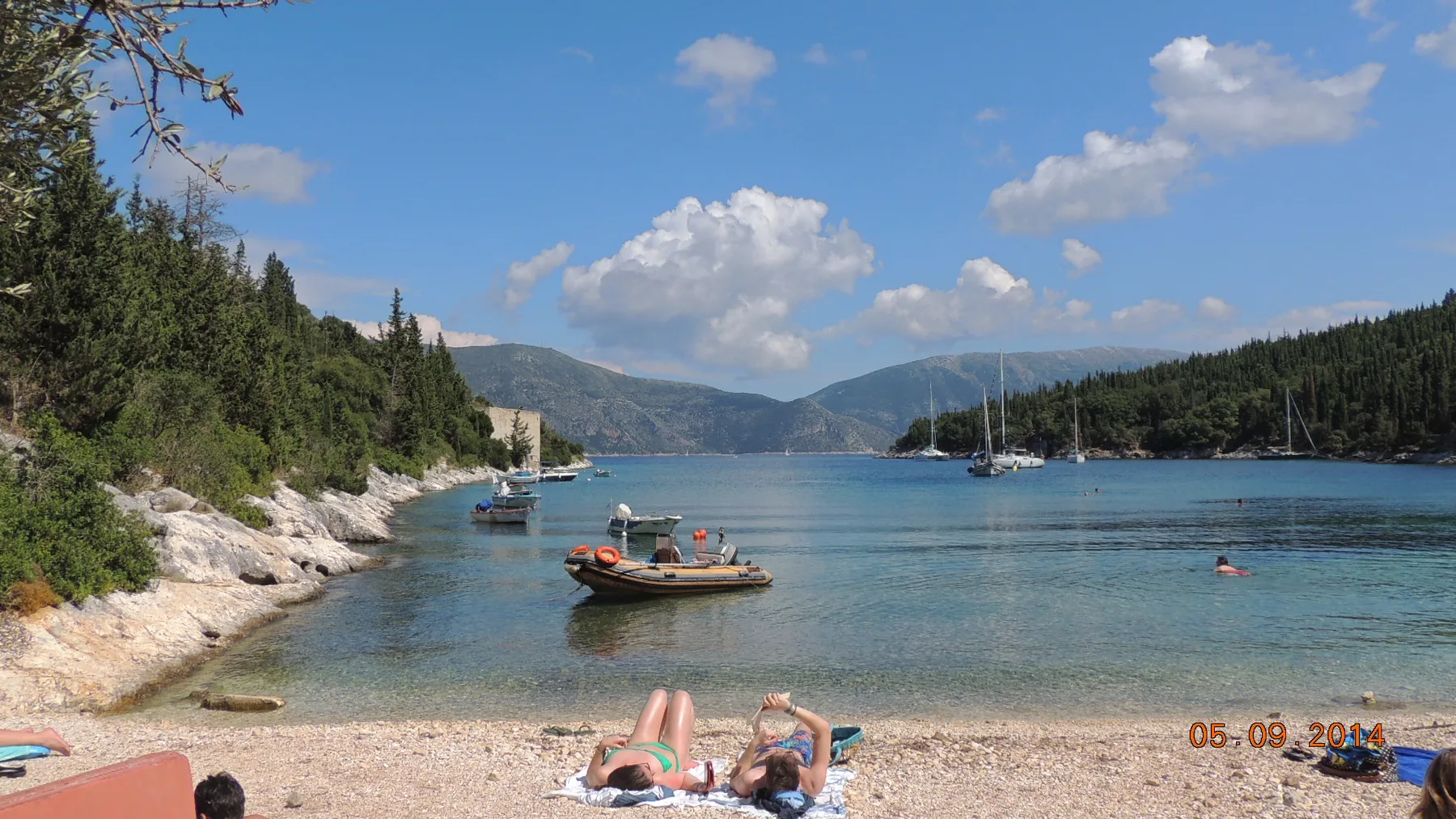 Travel view of Fiskardo, Greece