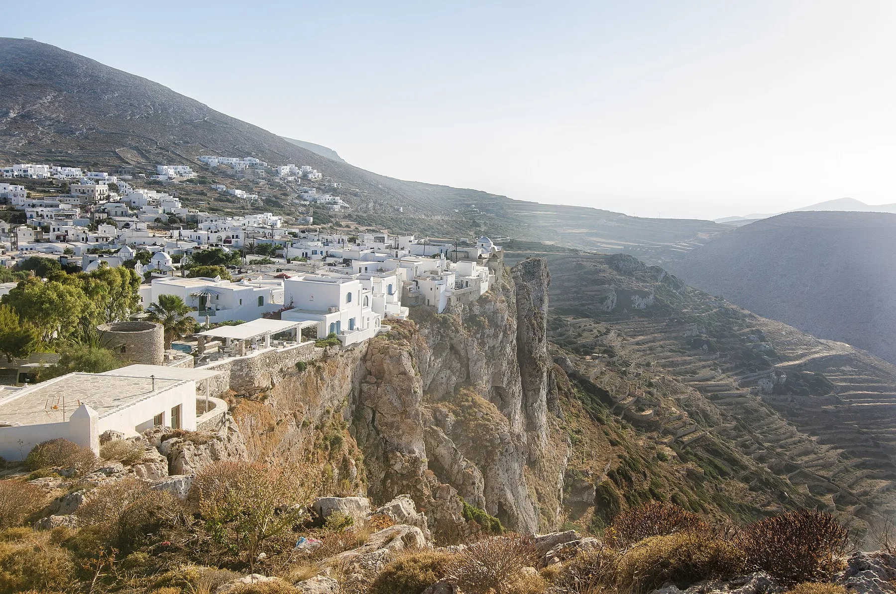 Travel view of Folegandros, Greece