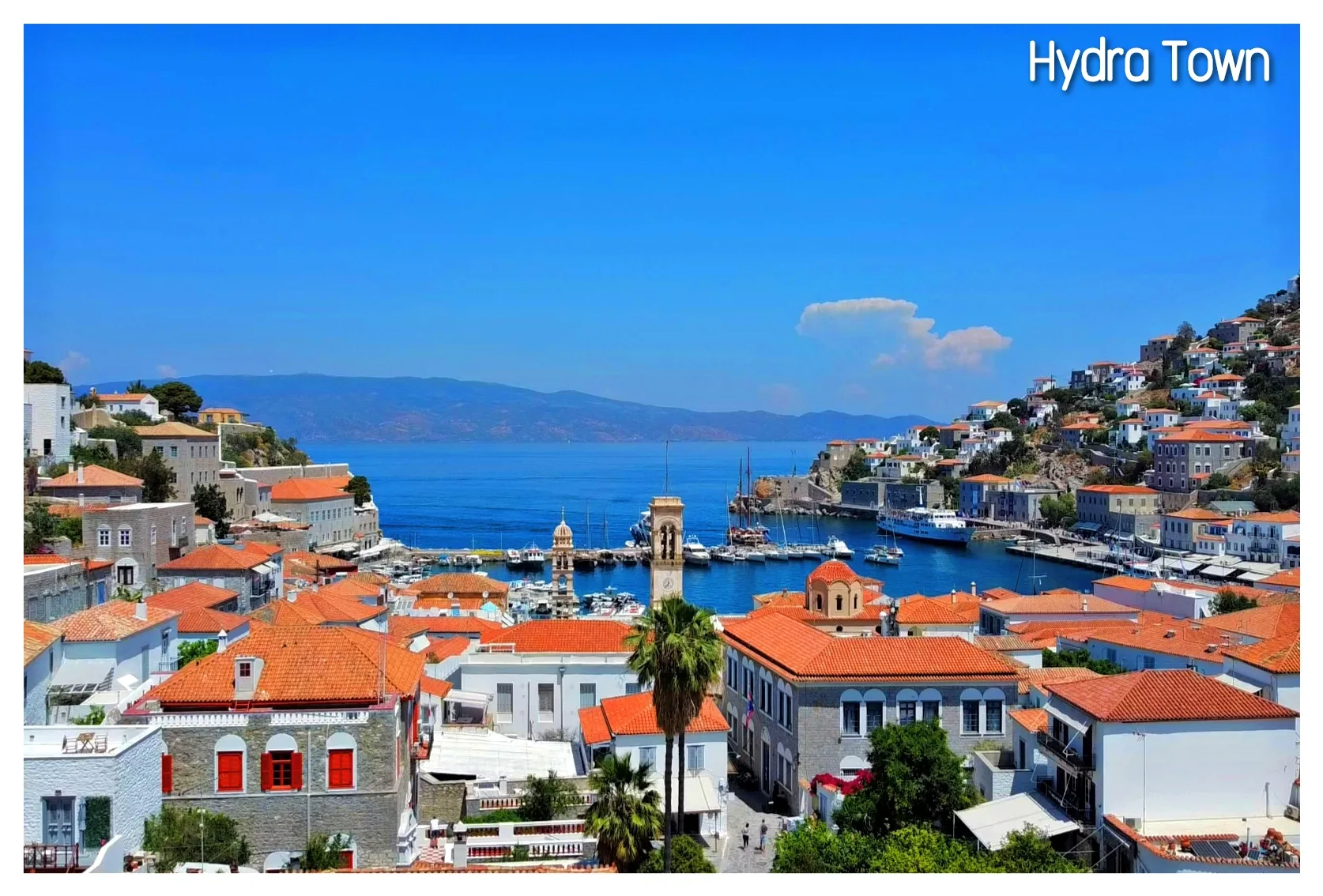 Travel view of Hydra, Greece