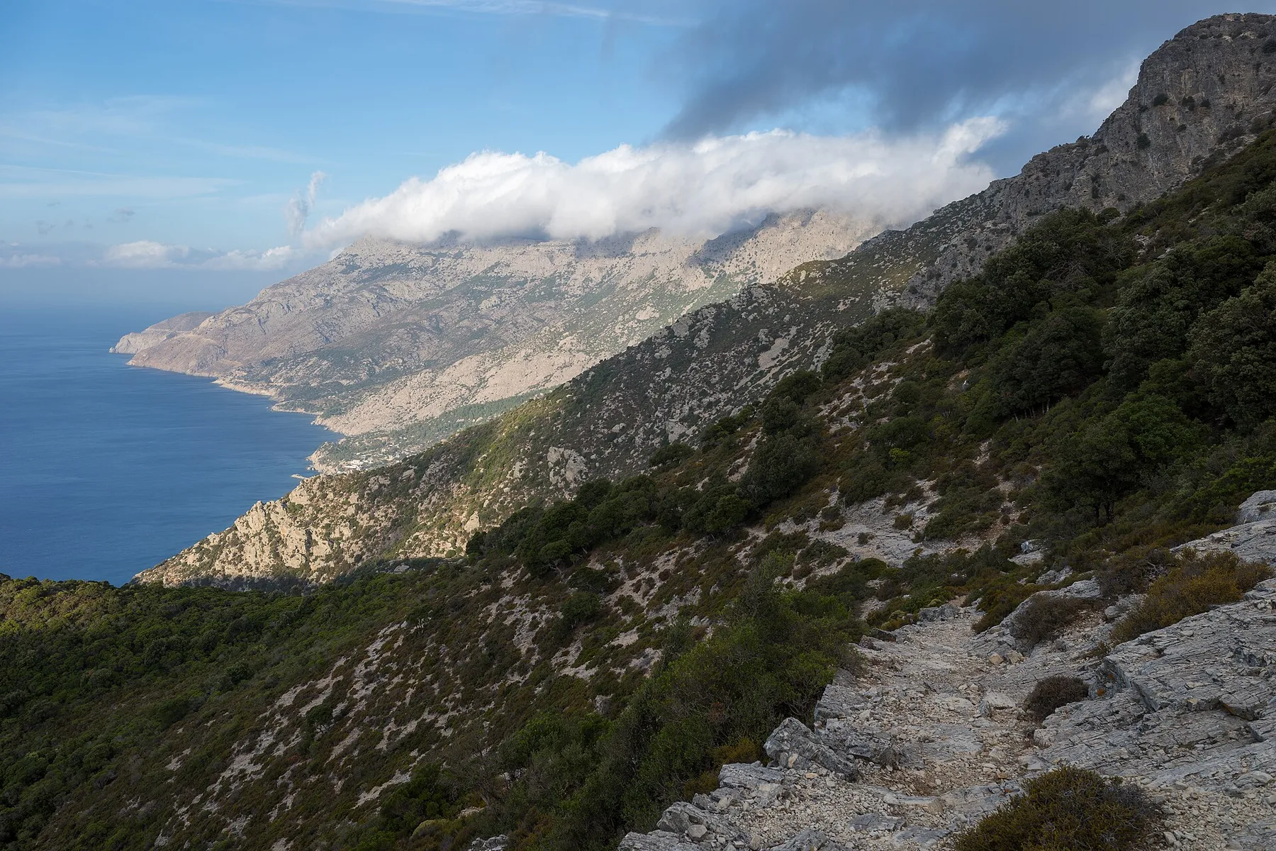Travel view of Ikaria, Greece
