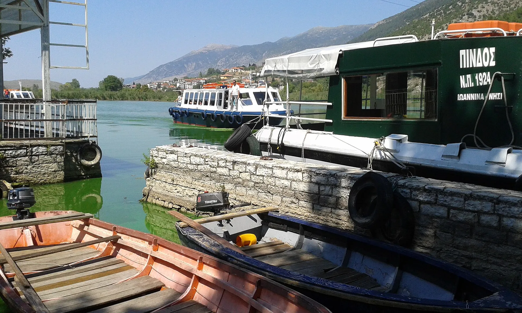 Travel view of Ioannina Island, Greece