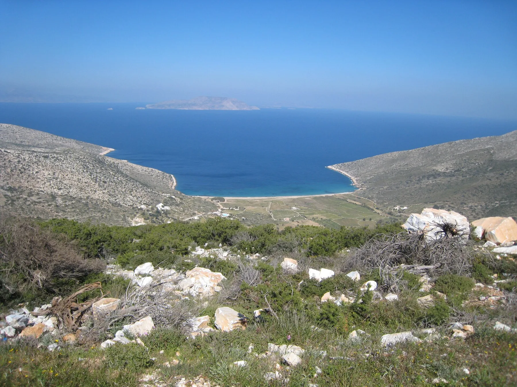 Travel view of Ios, Greece
