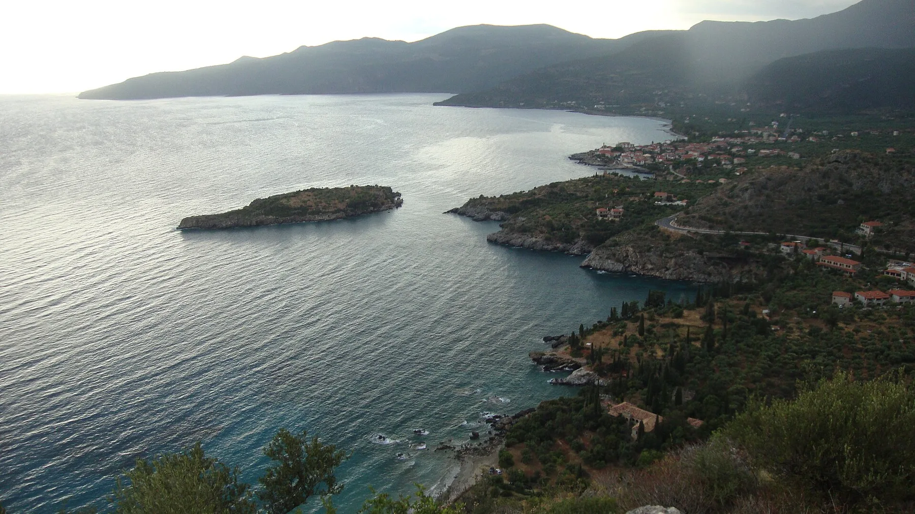 Travel view of Kardamyli, Greece