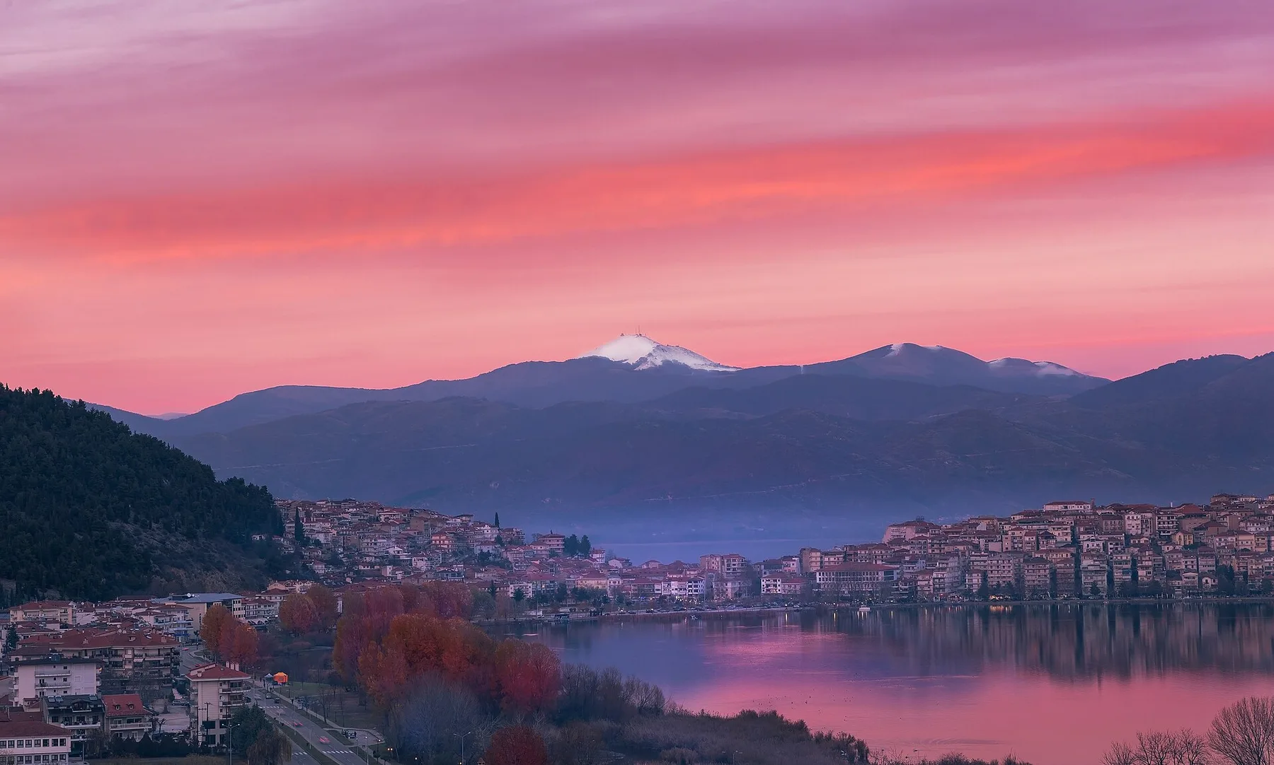 Travel view of Kastoria, Greece