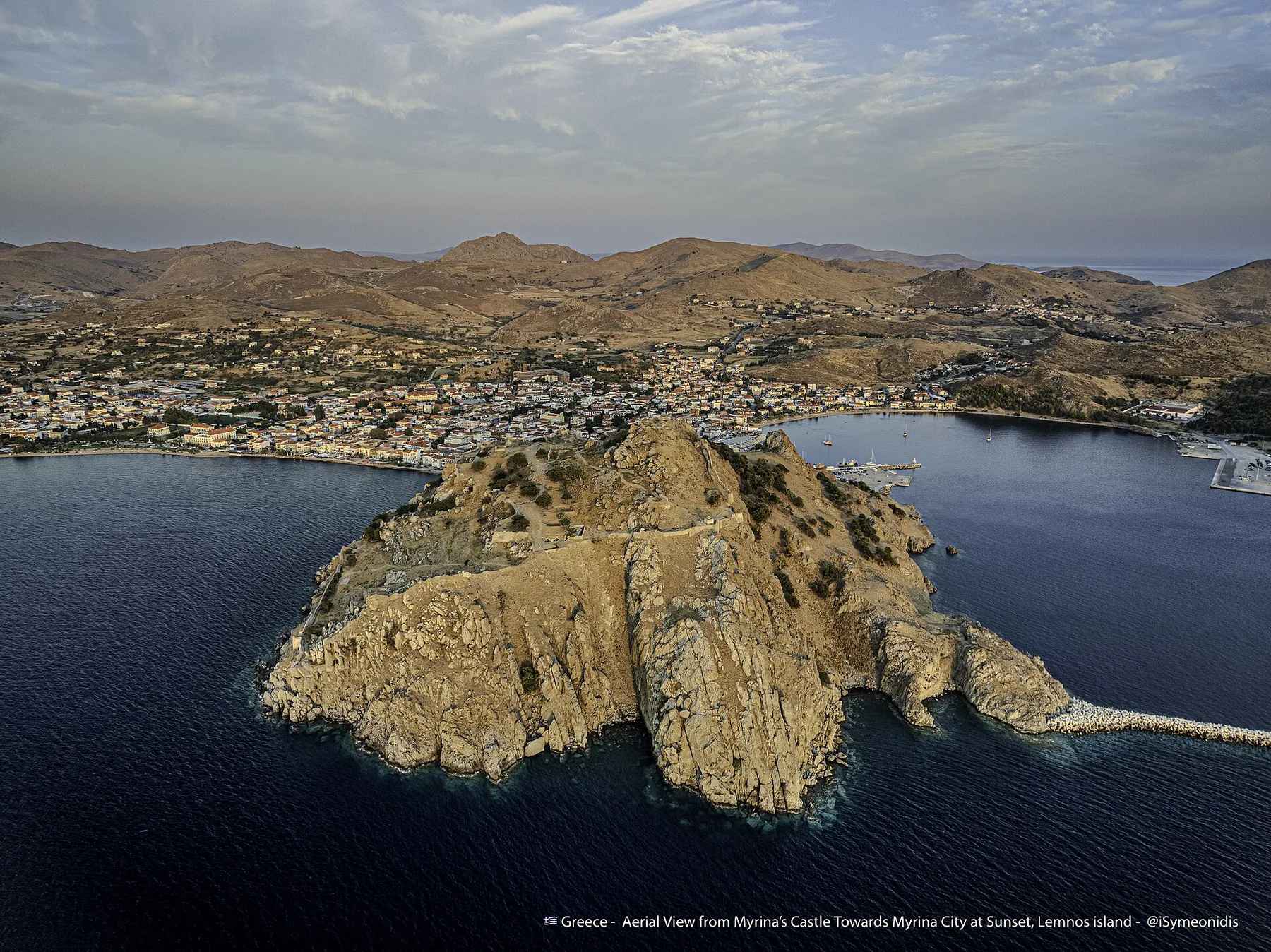 Travel view of Lemnos, Greece