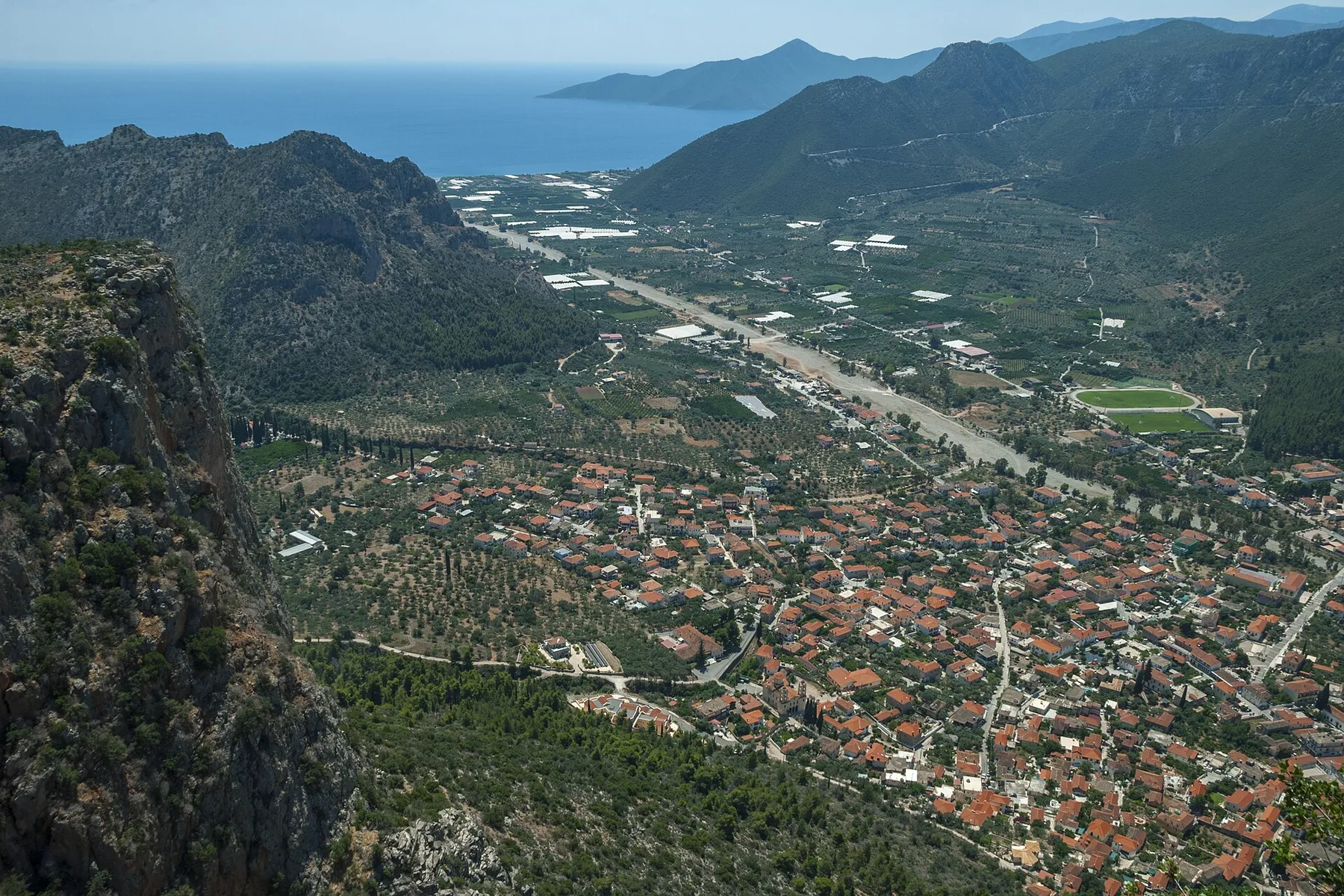 Travel view of Leonidio, Greece