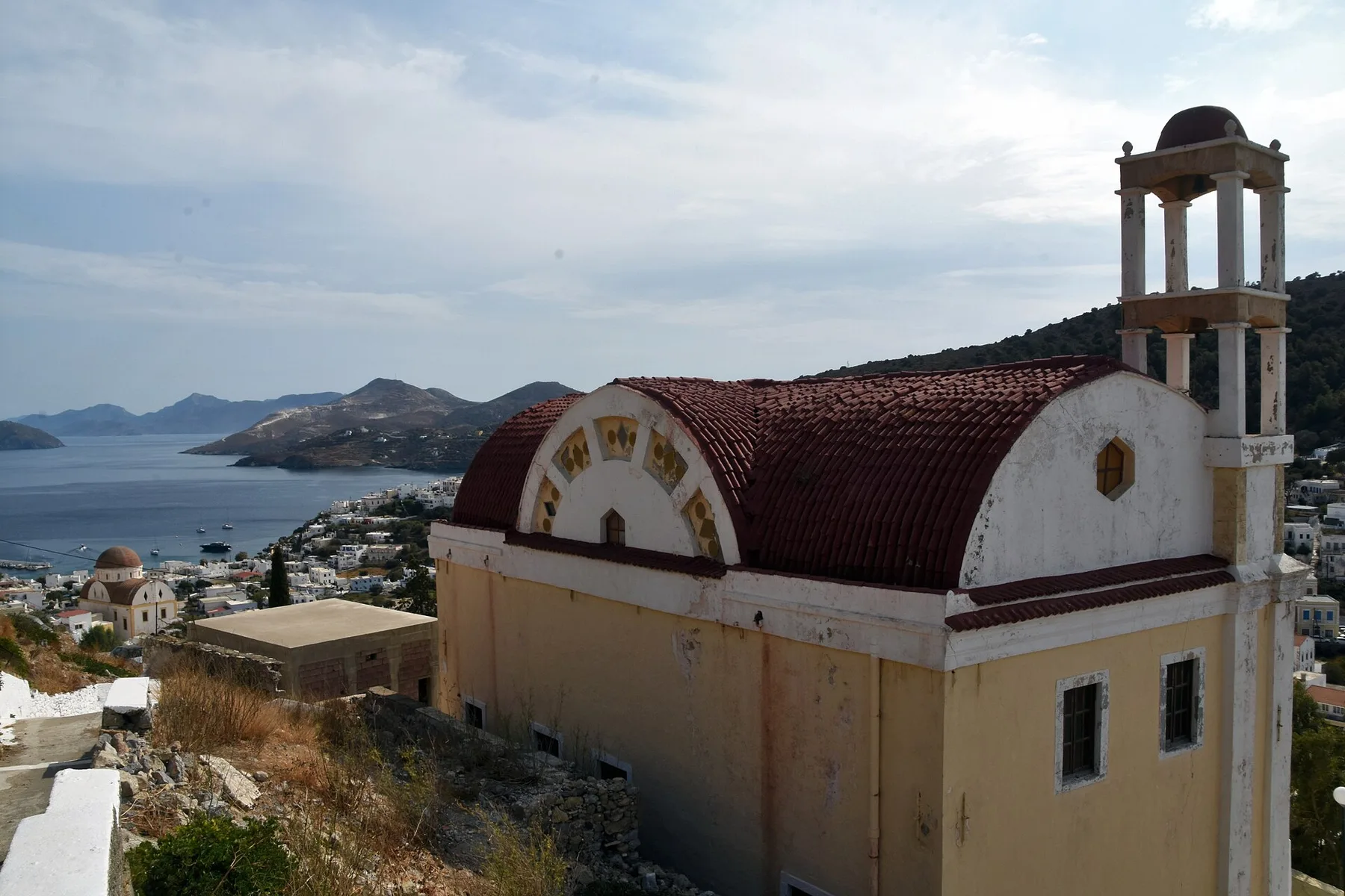 Travel view of Leros, Greece