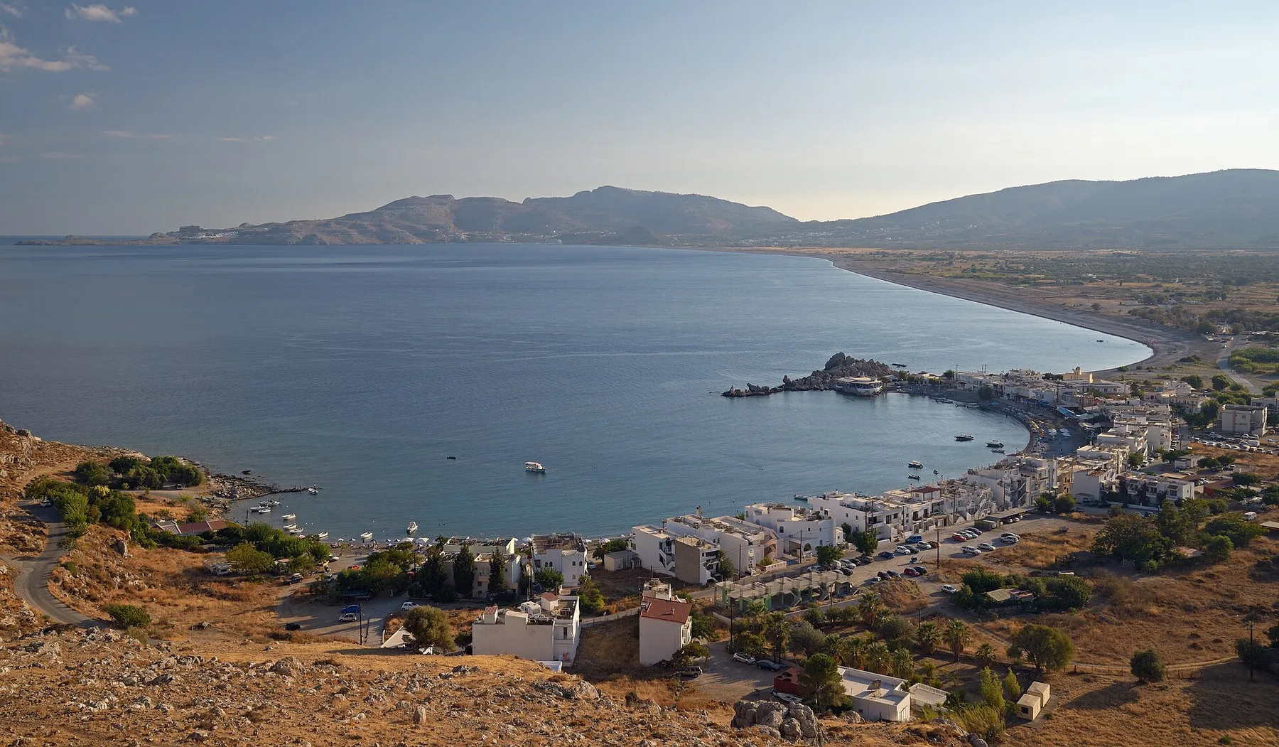 Travel view of Lindos, Greece