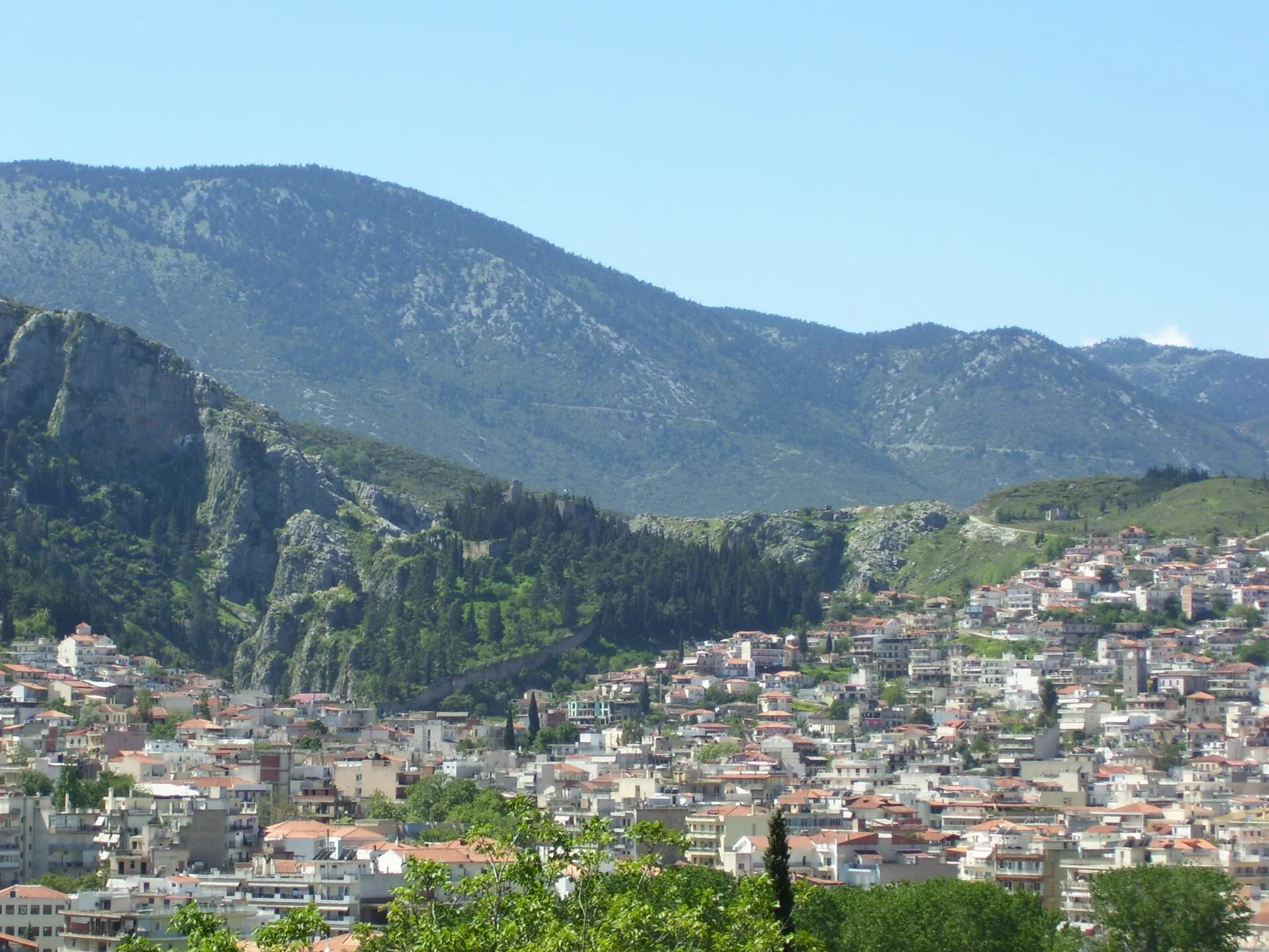 Travel view of Livadeia, Greece