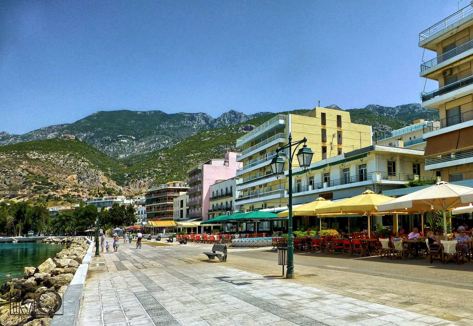 Travel view of Loutraki, Greece