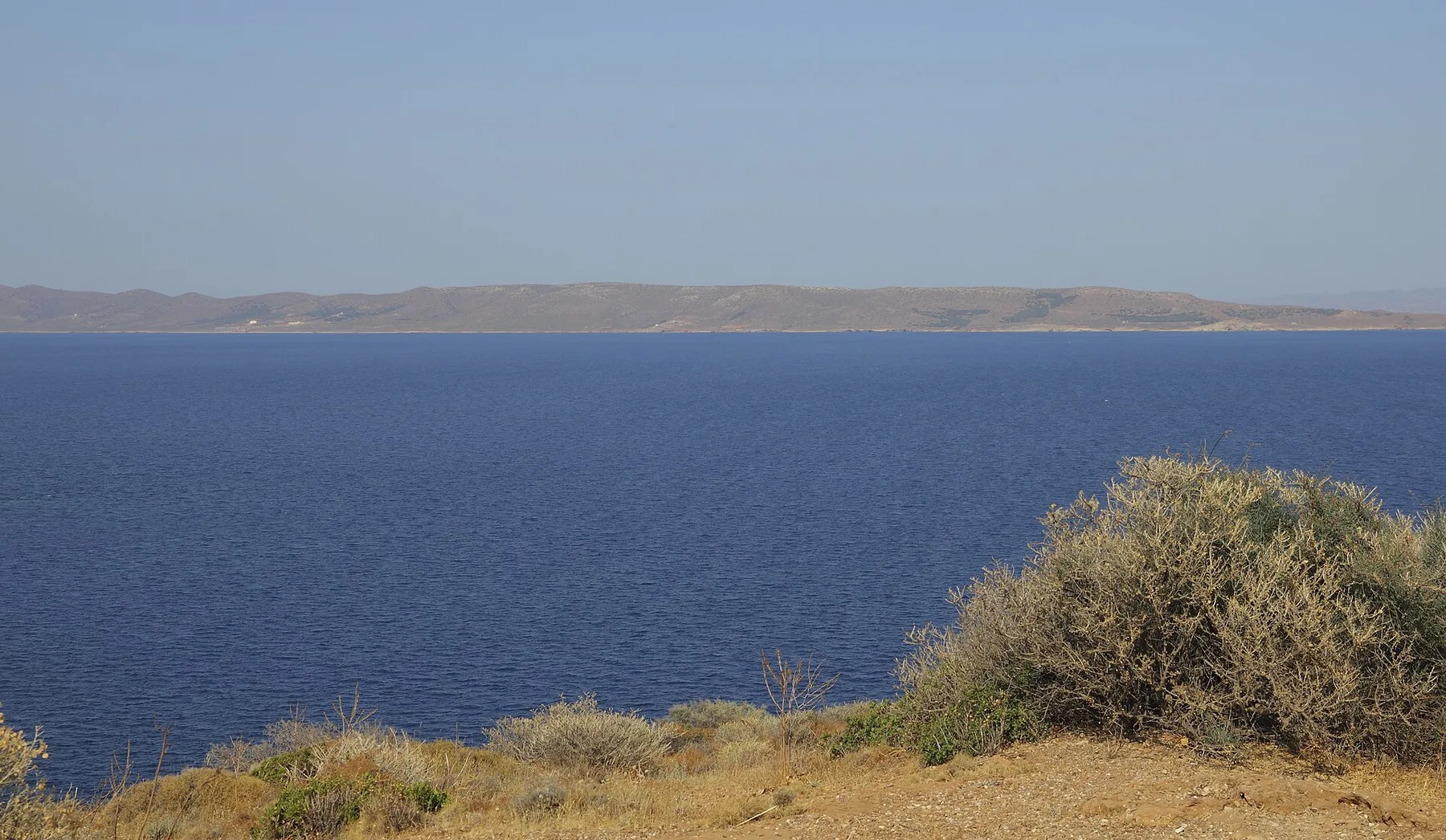 Travel view of Makronisos, Greece