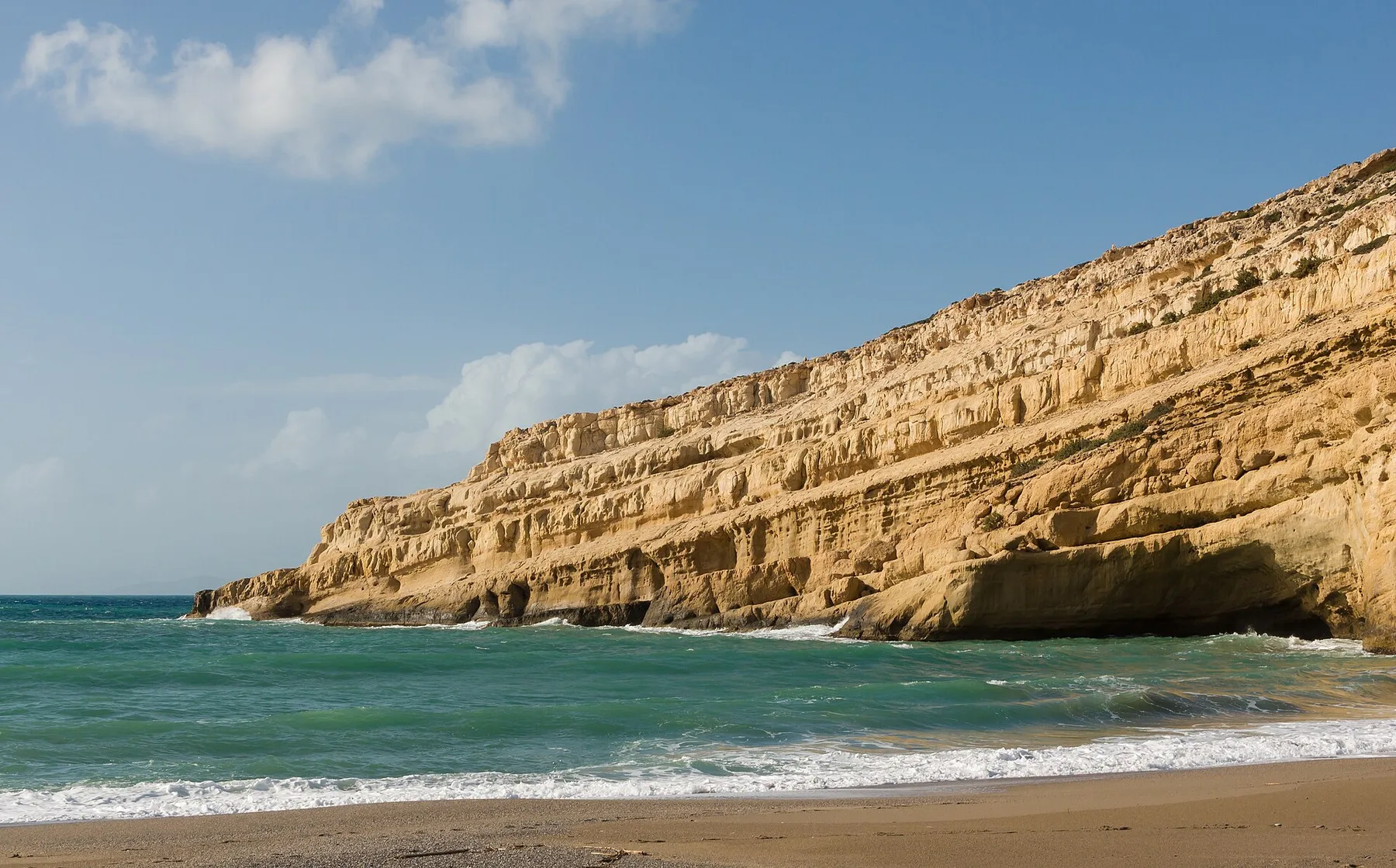 Travel view of Matala, Greece