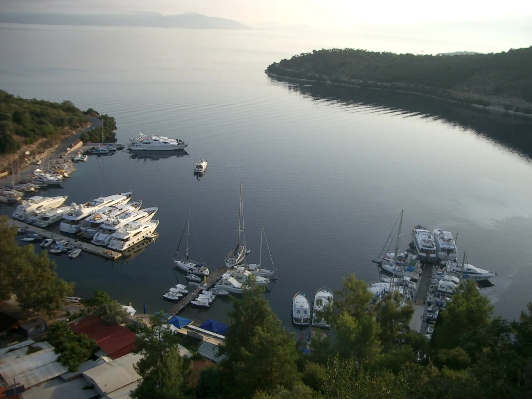 Travel view of Meganisi, Greece