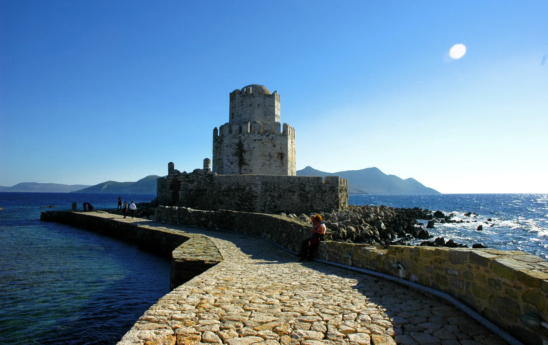 Travel view of Methoni, Greece
