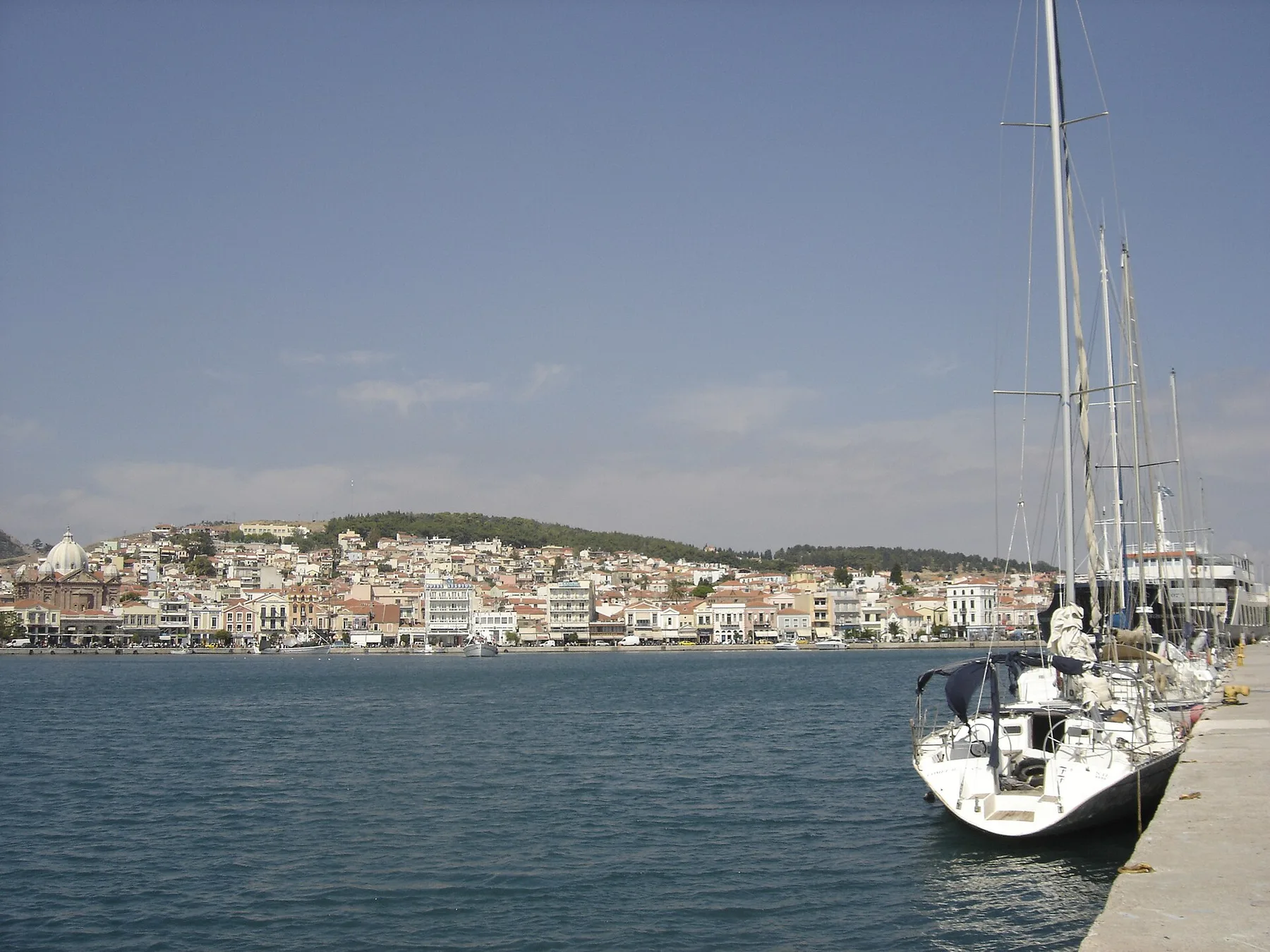 Travel view of Mytilene, Greece