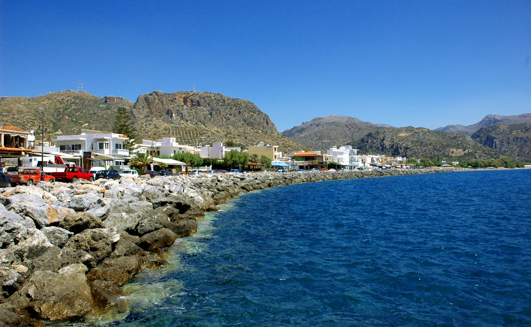 Travel view of Paleochora, Greece