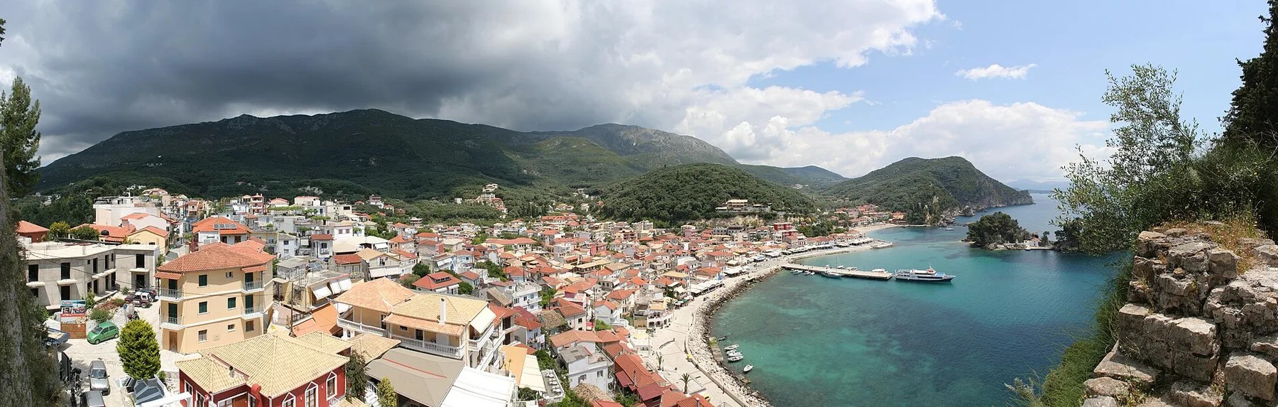 Travel view of Parga, Greece