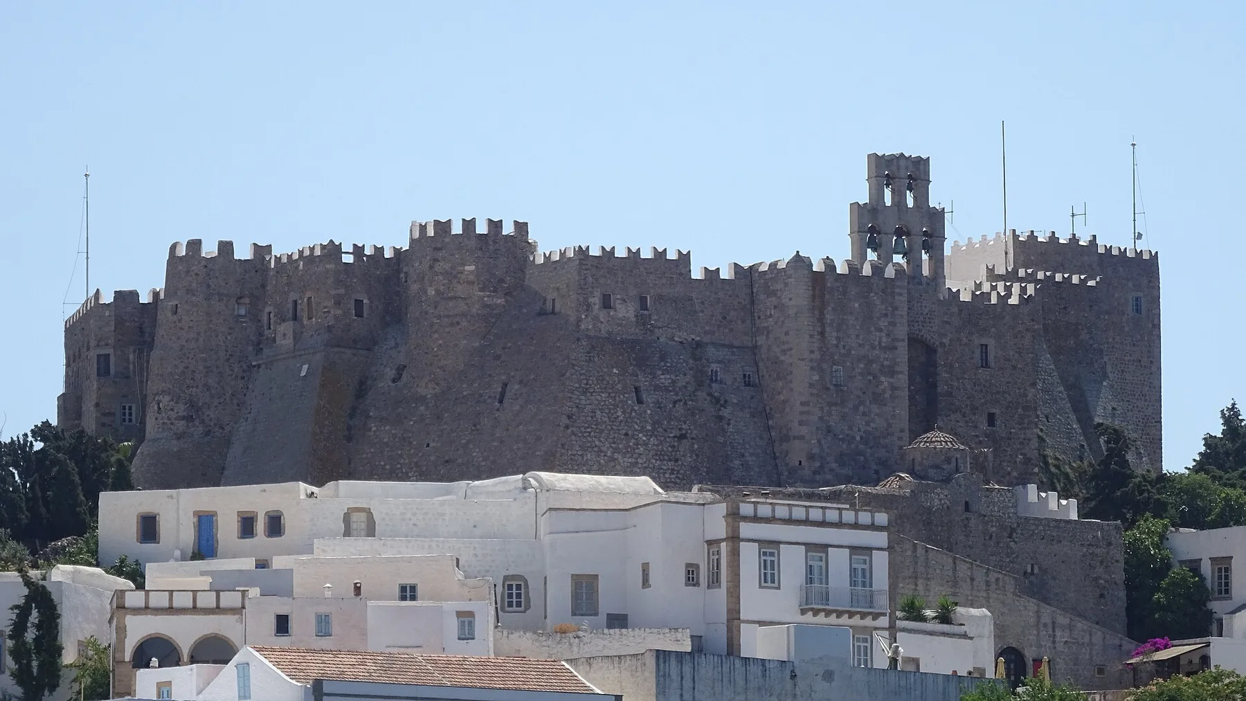 Travel view of Patmos, Greece