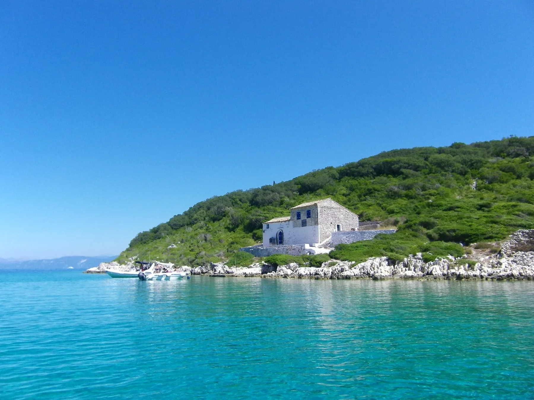 Travel view of Paxos, Greece
