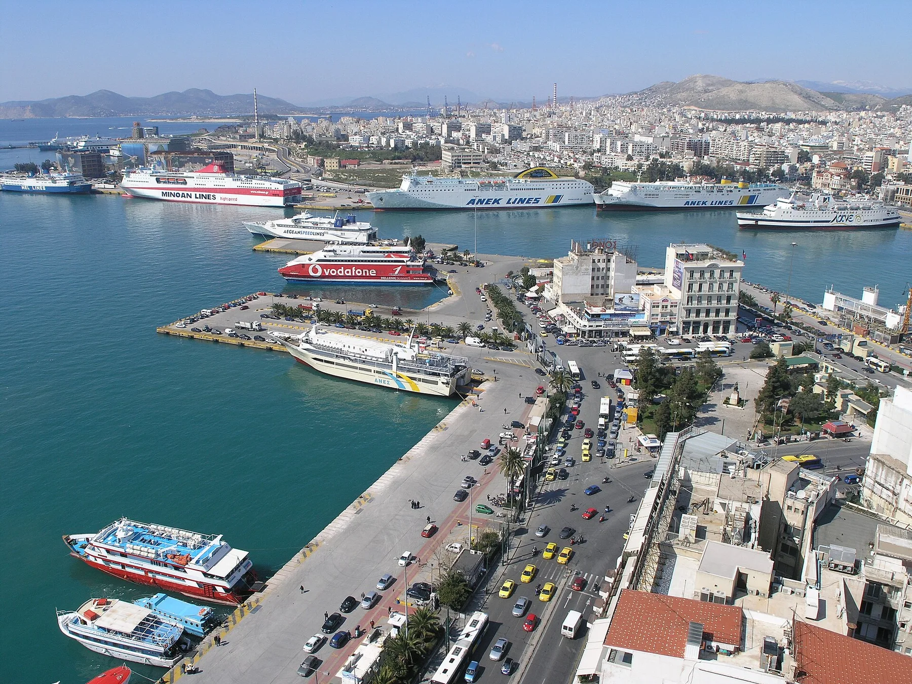 Travel view of Piraeus, Greece