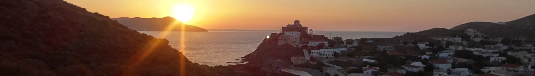 Travel view of Psara, Greece
