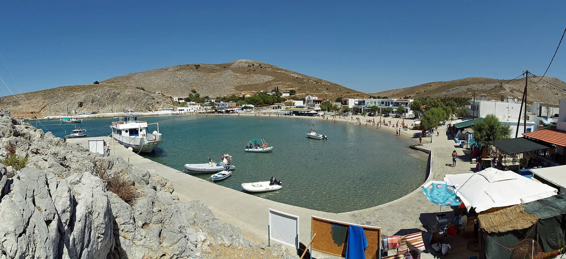 Travel view of Pserimos, Greece