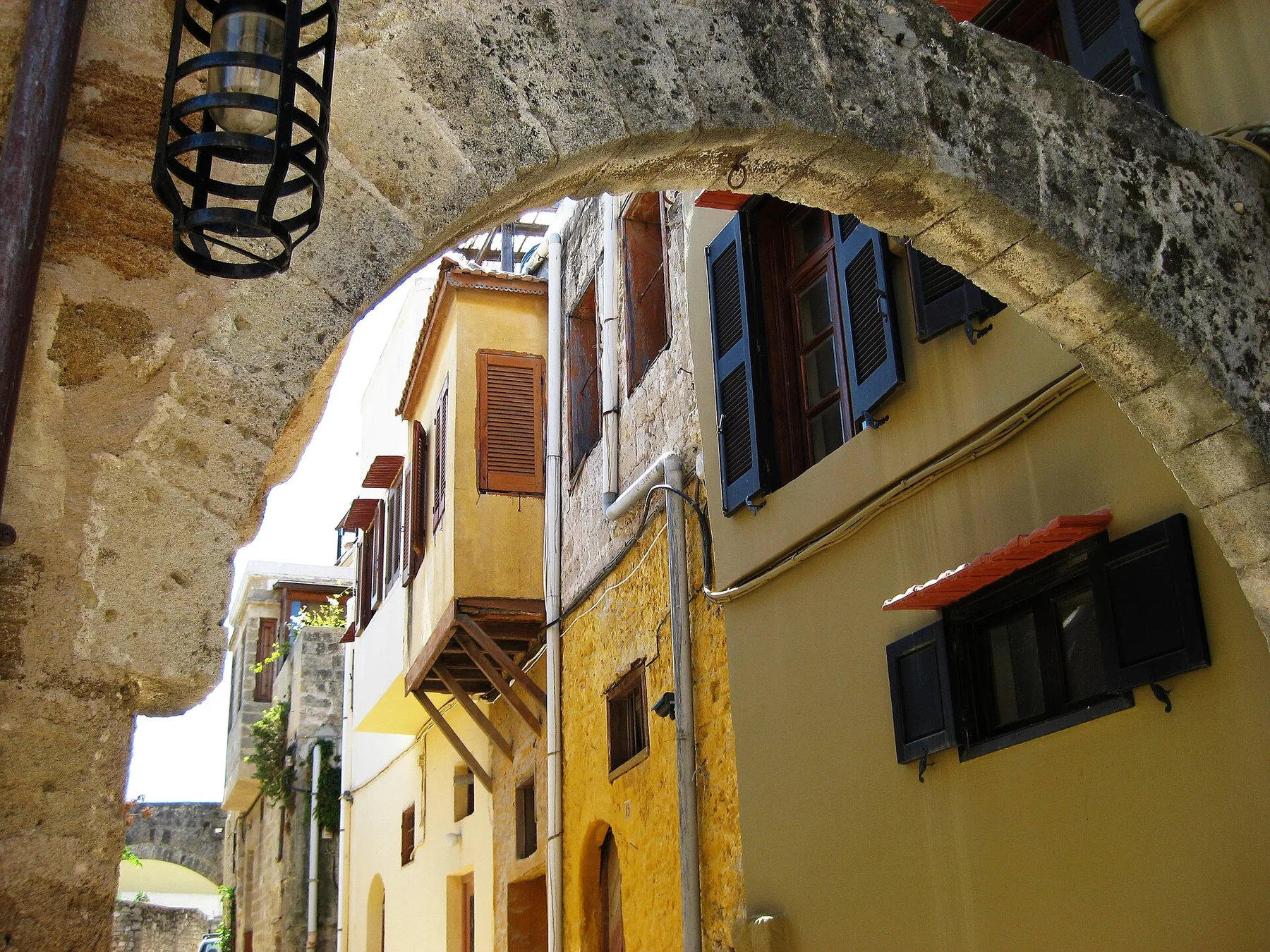 Travel view of Rhodes Town, Greece