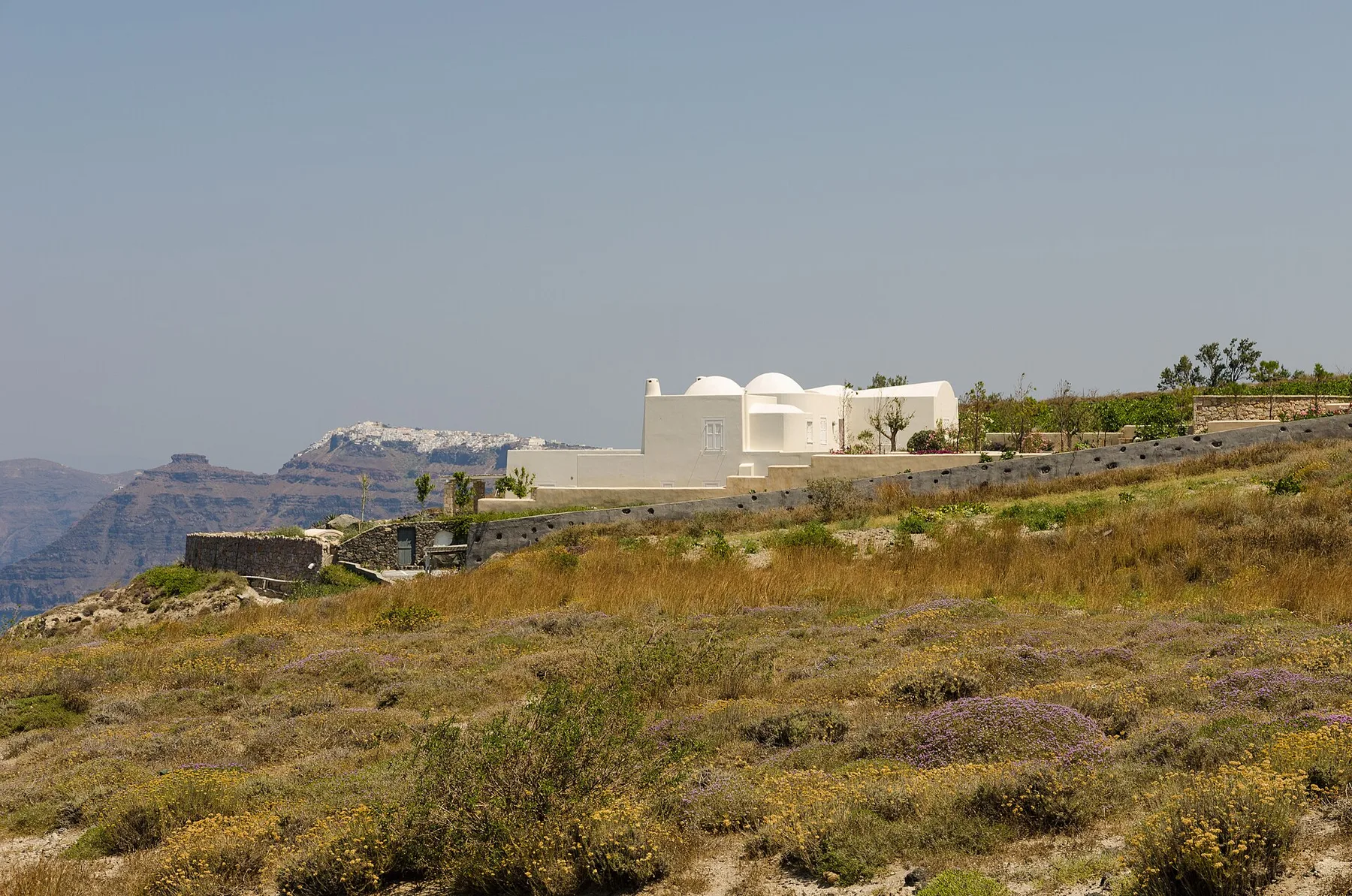 Travel view of Santorini, Greece