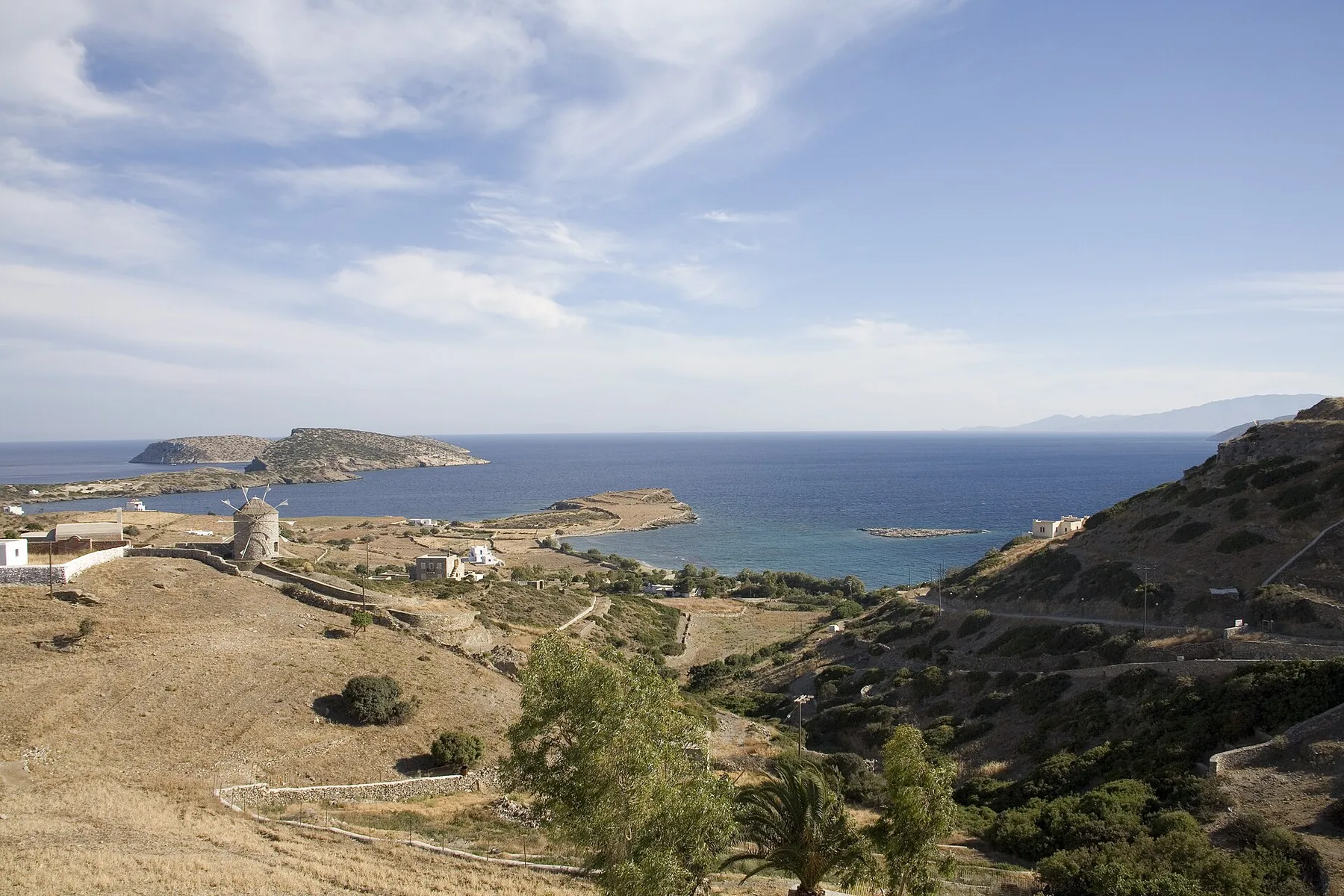 Travel view of Schinoussa, Greece