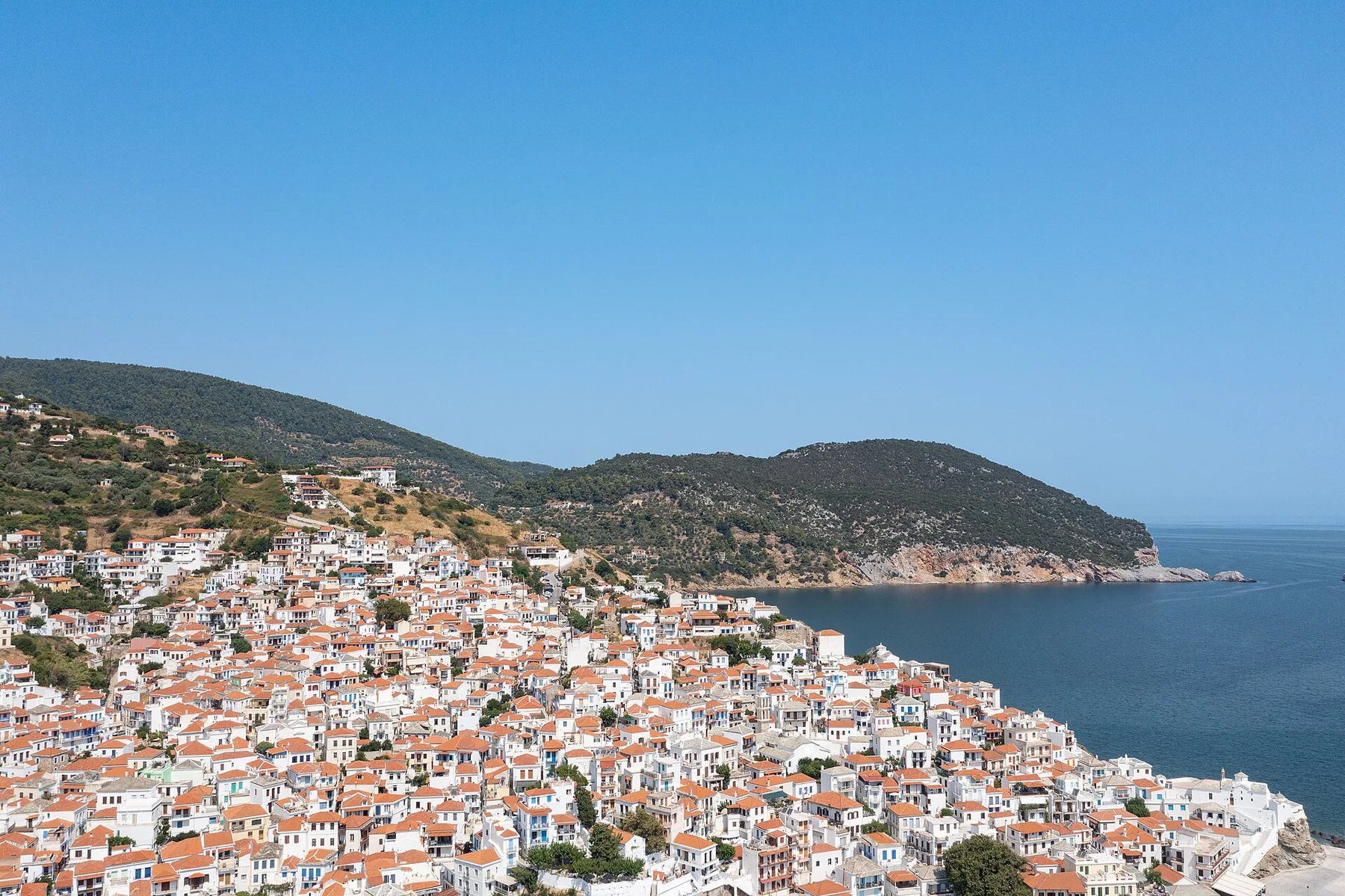 Travel view of Skopelos Town, Greece