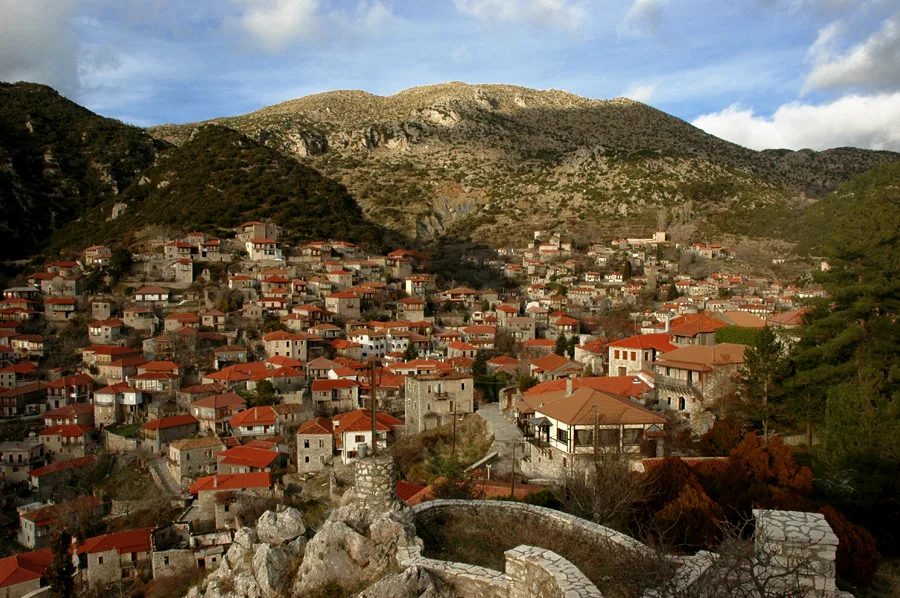 Travel view of Stemnitsa, Greece