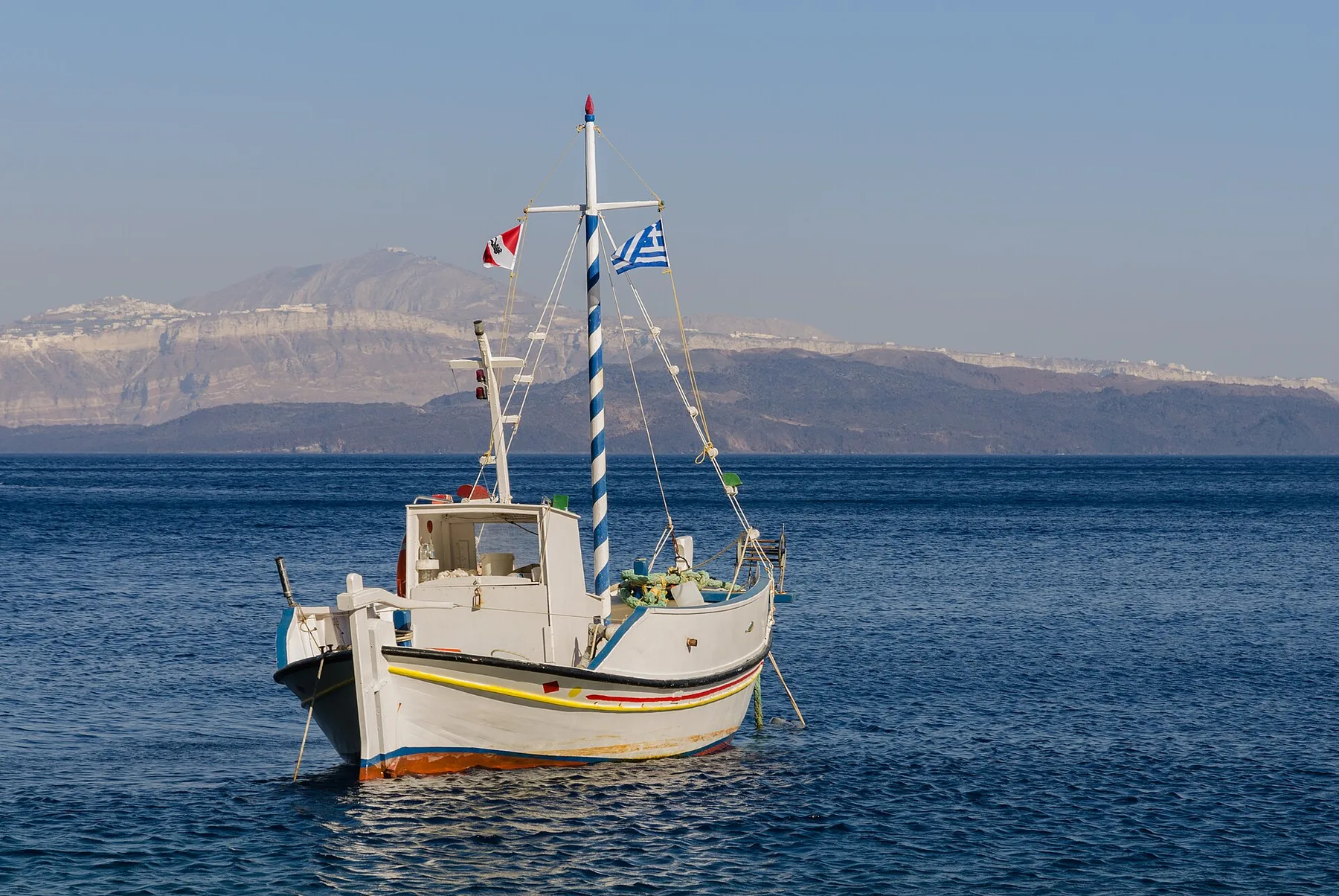 Travel view of Therasia, Greece