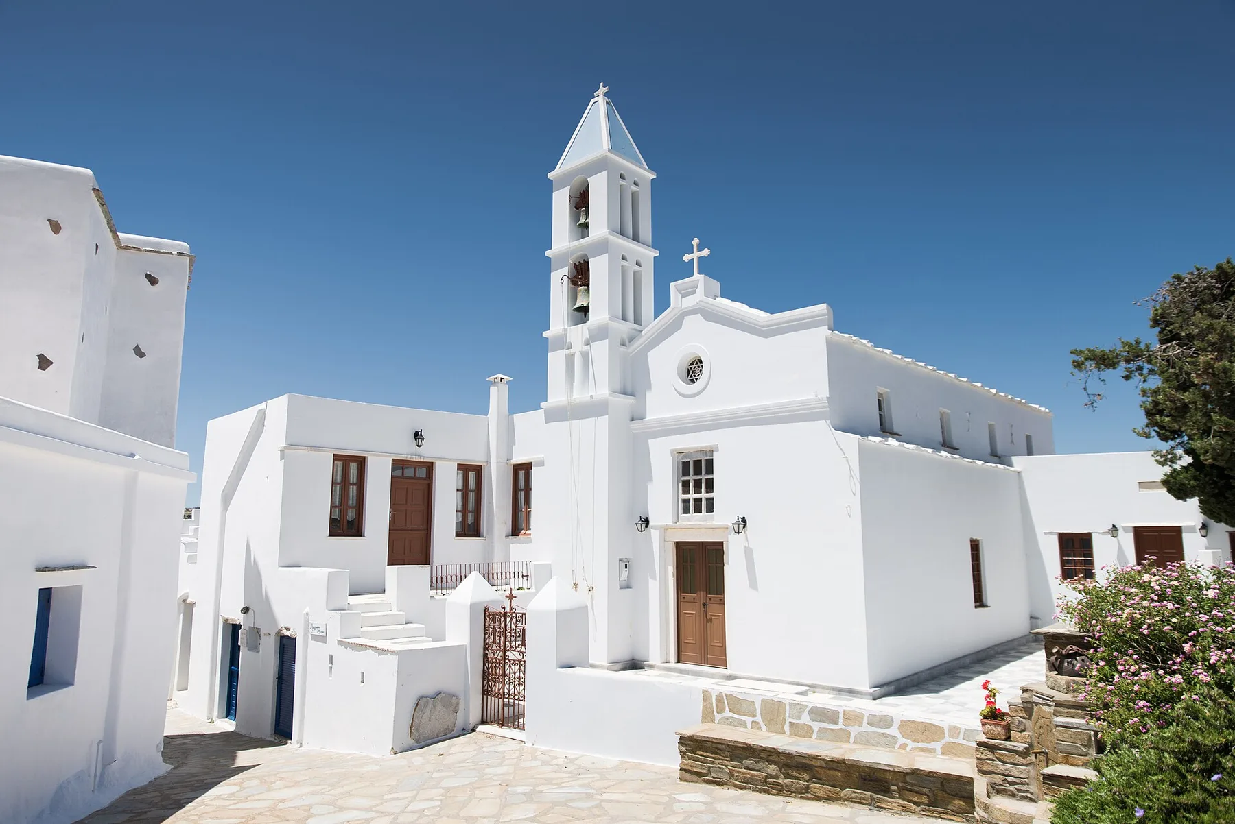 Travel view of Tinos Town, Greece