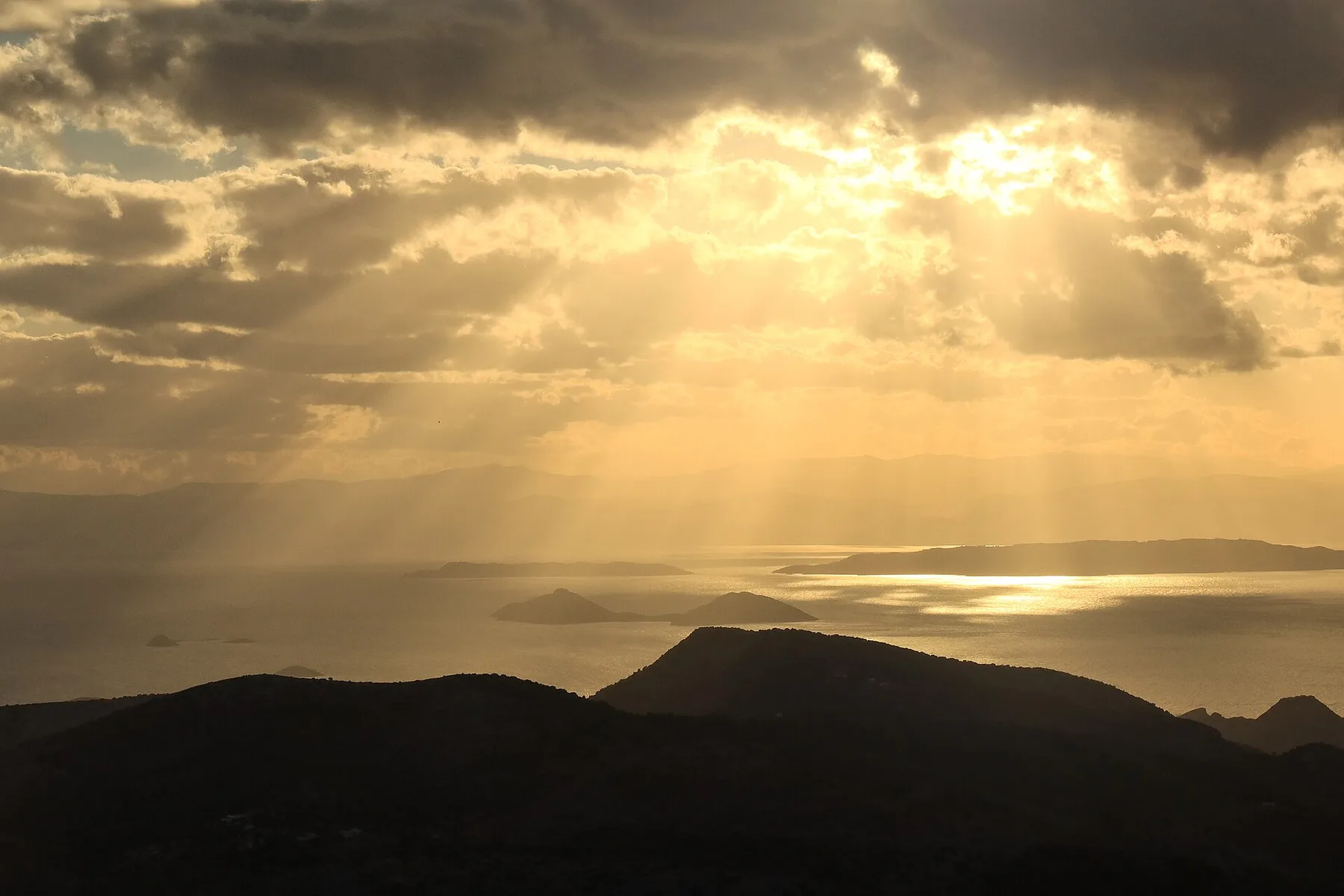 Travel view of Trikeri, Hydra, Greece