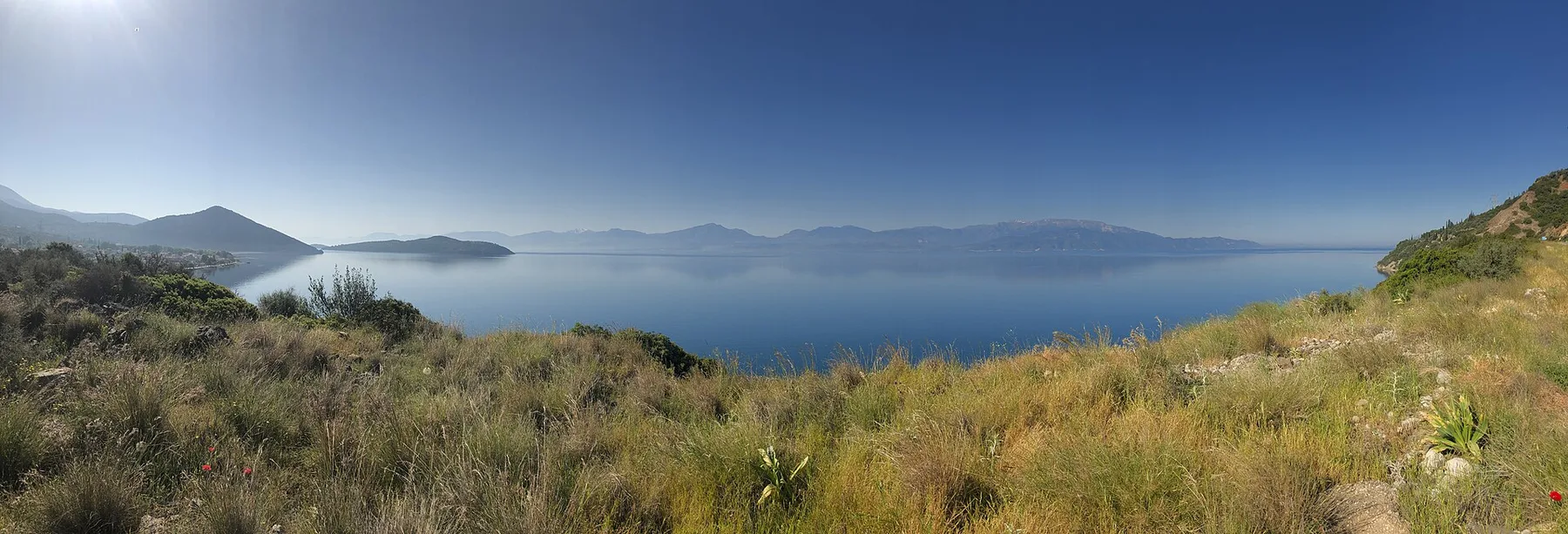 Travel view of Trizonia, Greece
