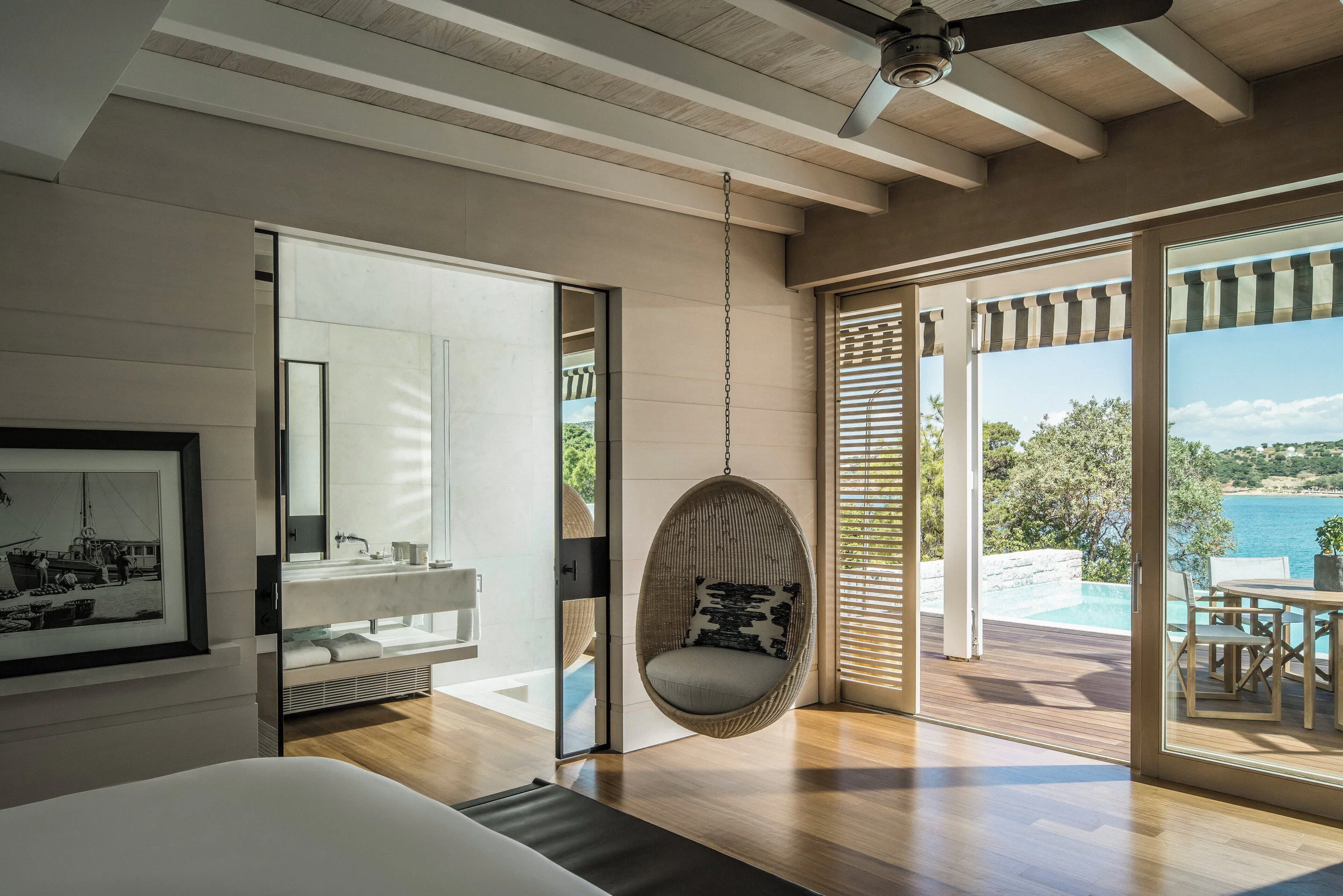 A bright Astir Palace bungalow opening onto a private pool and sea-view terrace